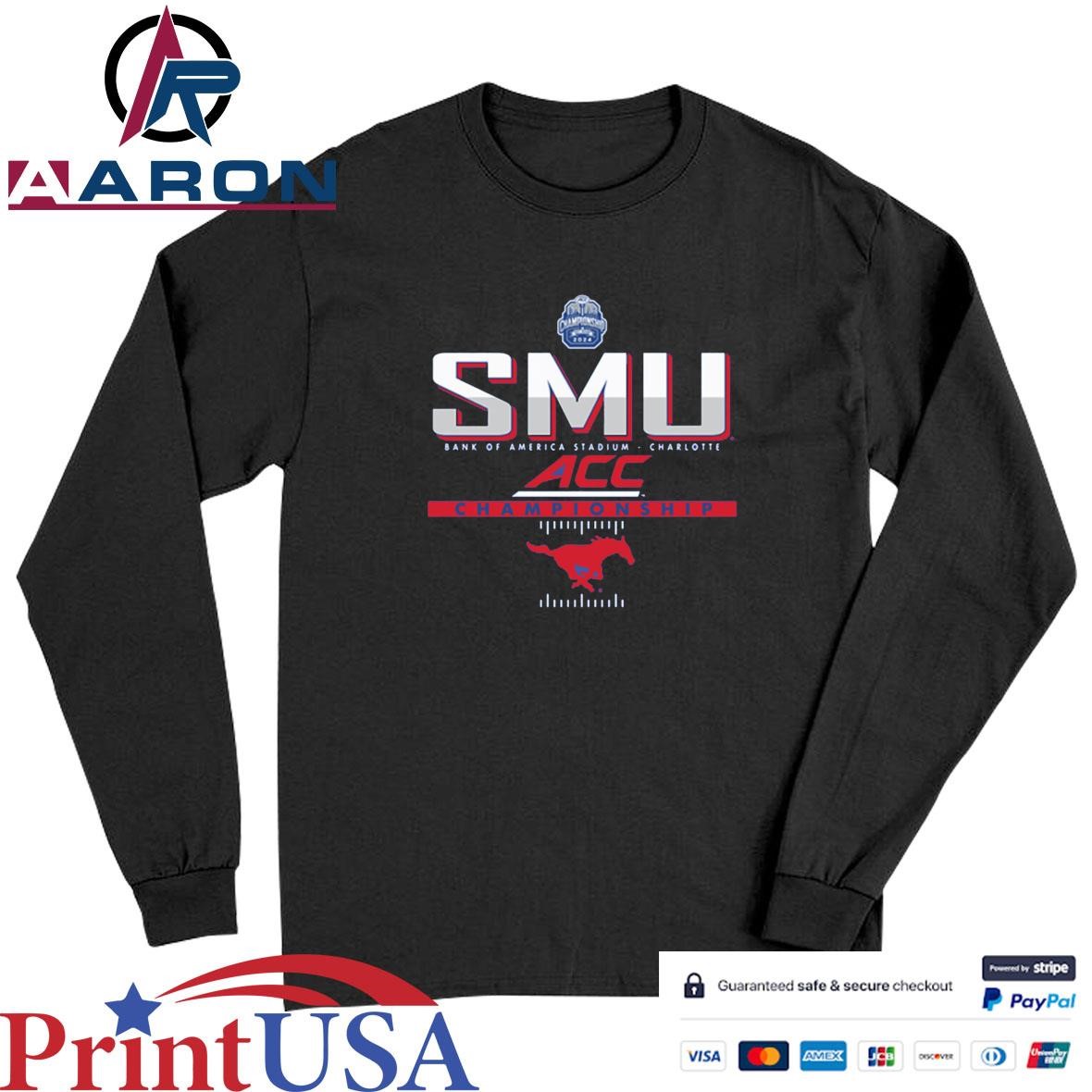 SMU Mustangs 2024 ACC Football Championship Bound T-Shirts Long Sleeve