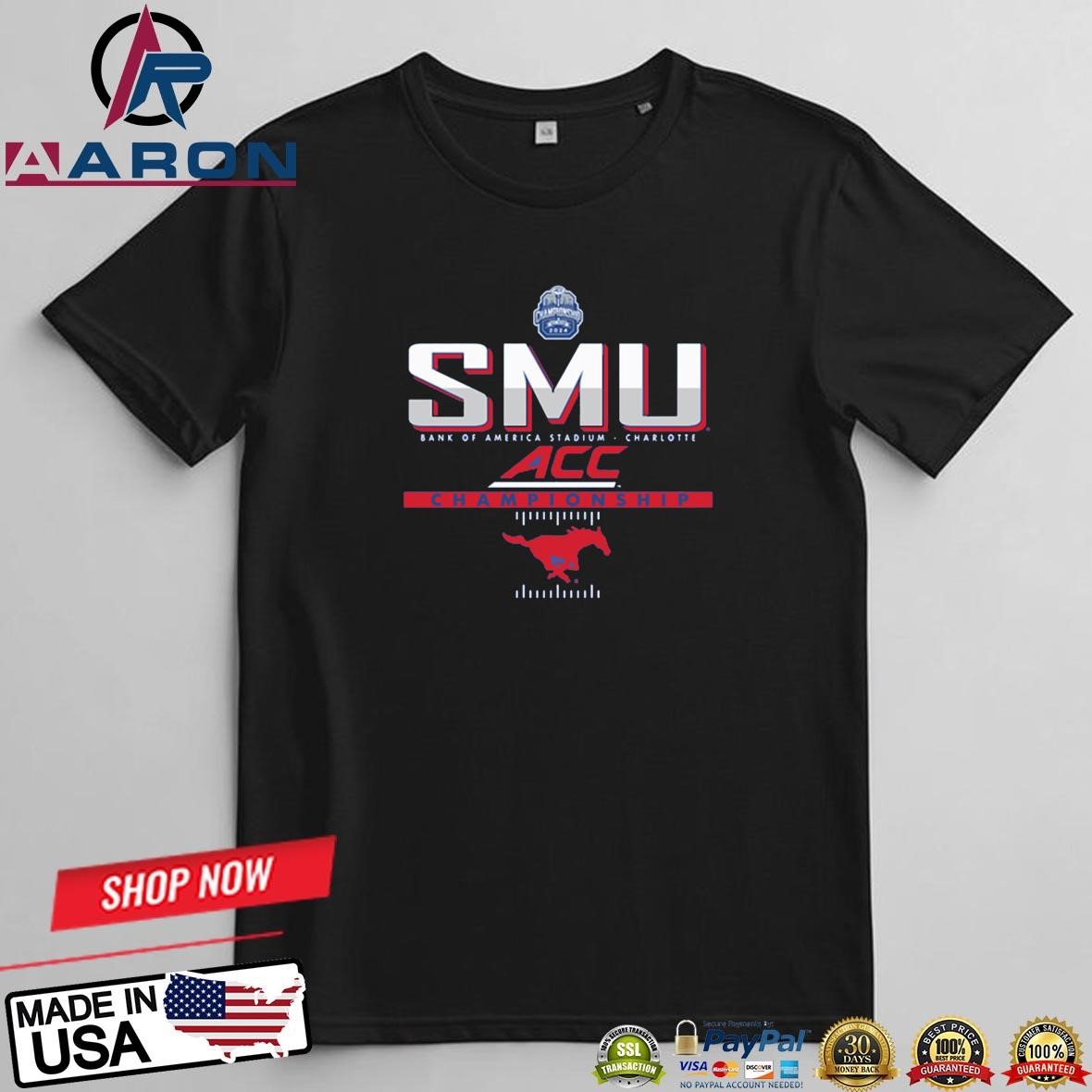 SMU Mustangs 2024 ACC Football Championship Bound T-Shirts