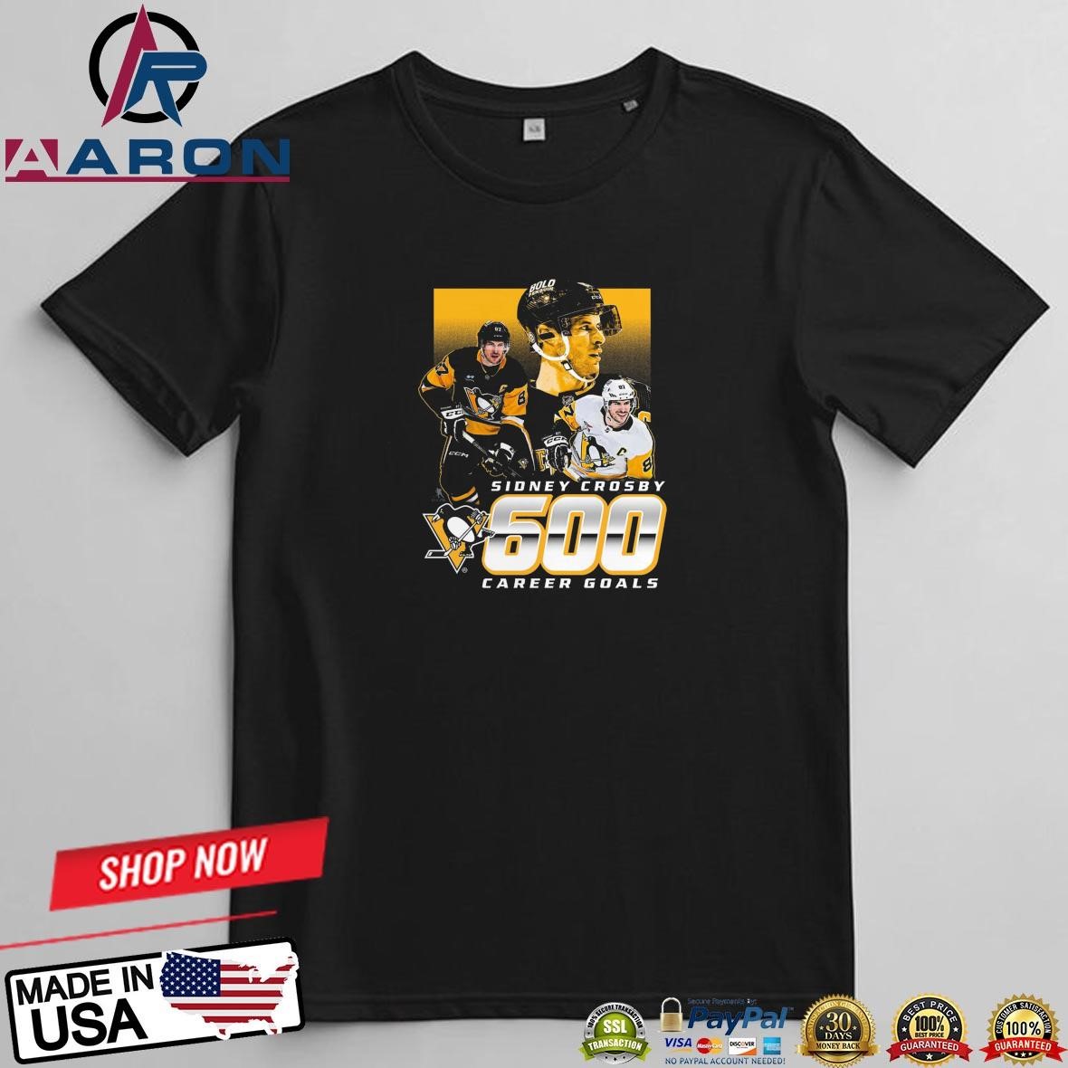 Sidney Crosby Pittsburgh Penguins 600 Career Goals T-Shirts