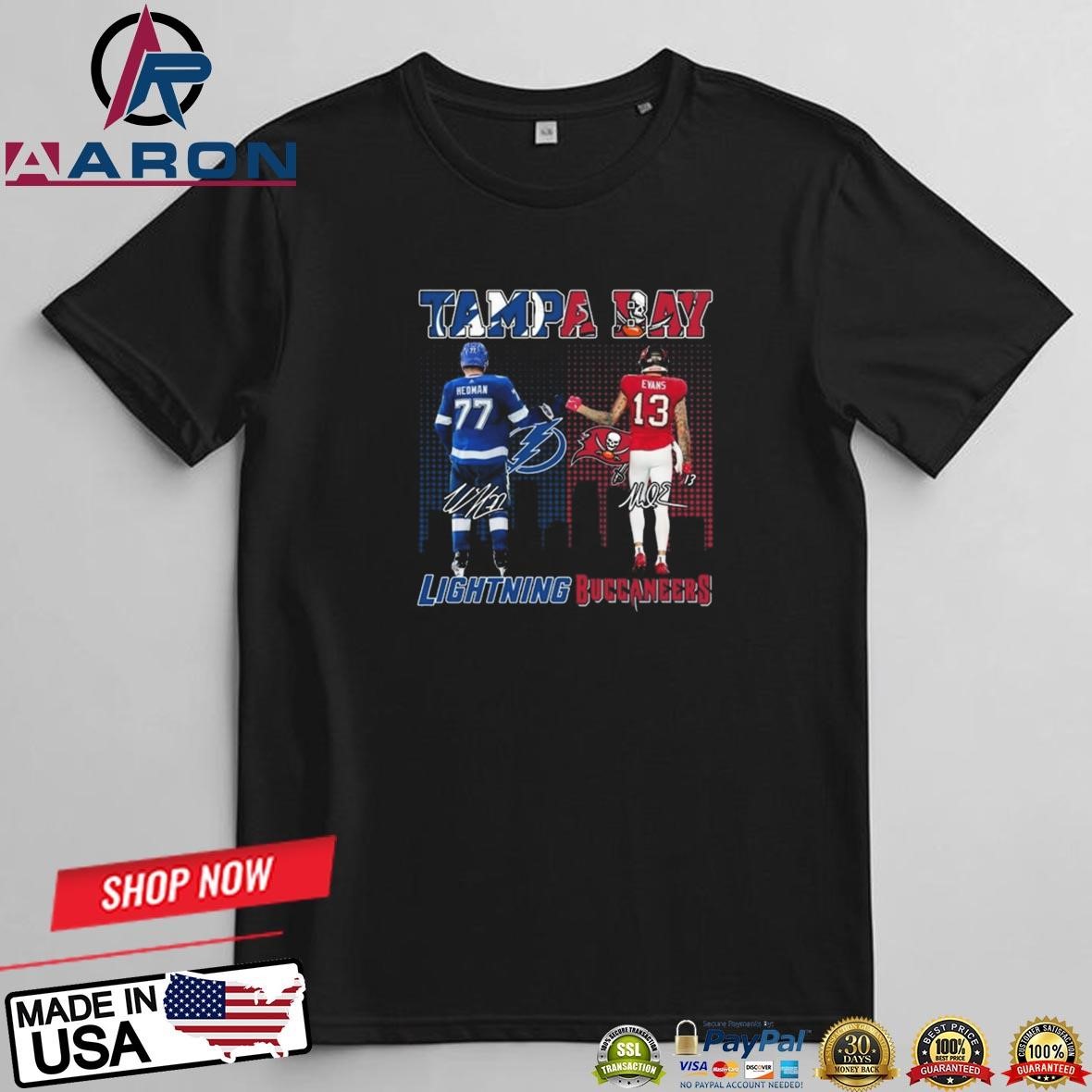 Tampa Bay Lightning x Tampa Bay Buccaneers Signatures T-Shirts