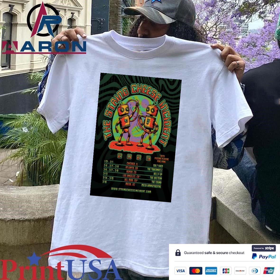 The String Cheese Incident With Pigeons Playing Ping Pong Tour America 2025 T-Shirts