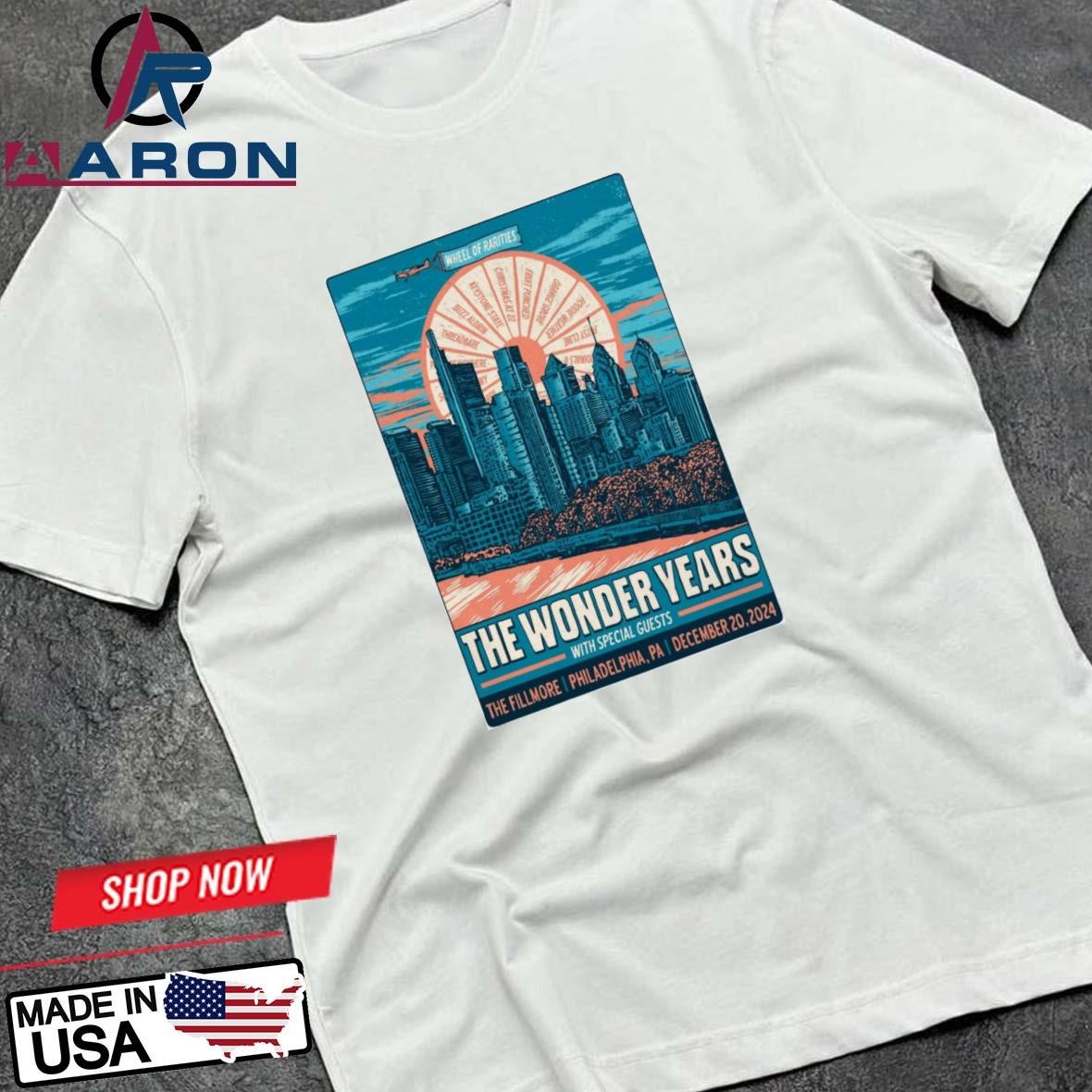 The Wonder Years Tour Dec 20 2024 The Fillmore Philadelphia PA Event T-Shirts