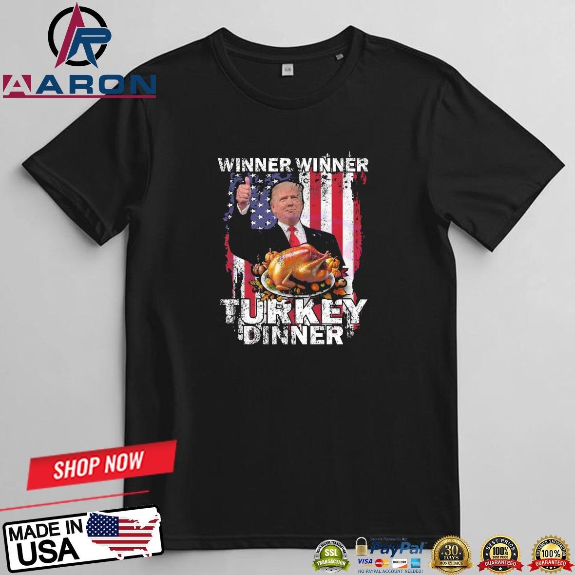 Trump Vance Winner Winner Turkey Dinner Thanksgiving 2024 T-Shirts