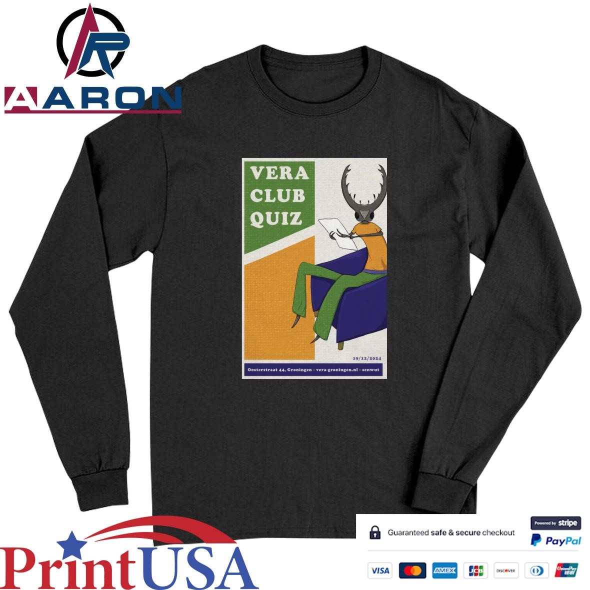 Vera Club Quiz December 19 2024 At Vera In Groningen Netherlands Poster T-Shirts Long Sleeve