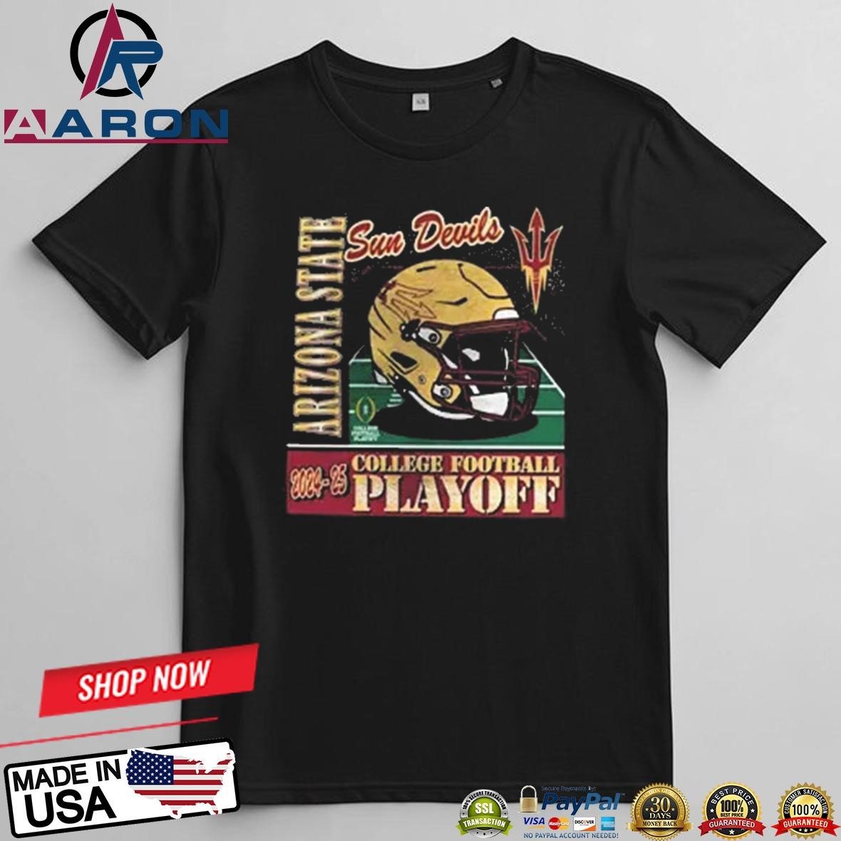 2024-25 College Football Playoff Helmet Arizona State Sun Devils NCAA Division Helmet T-Shirts