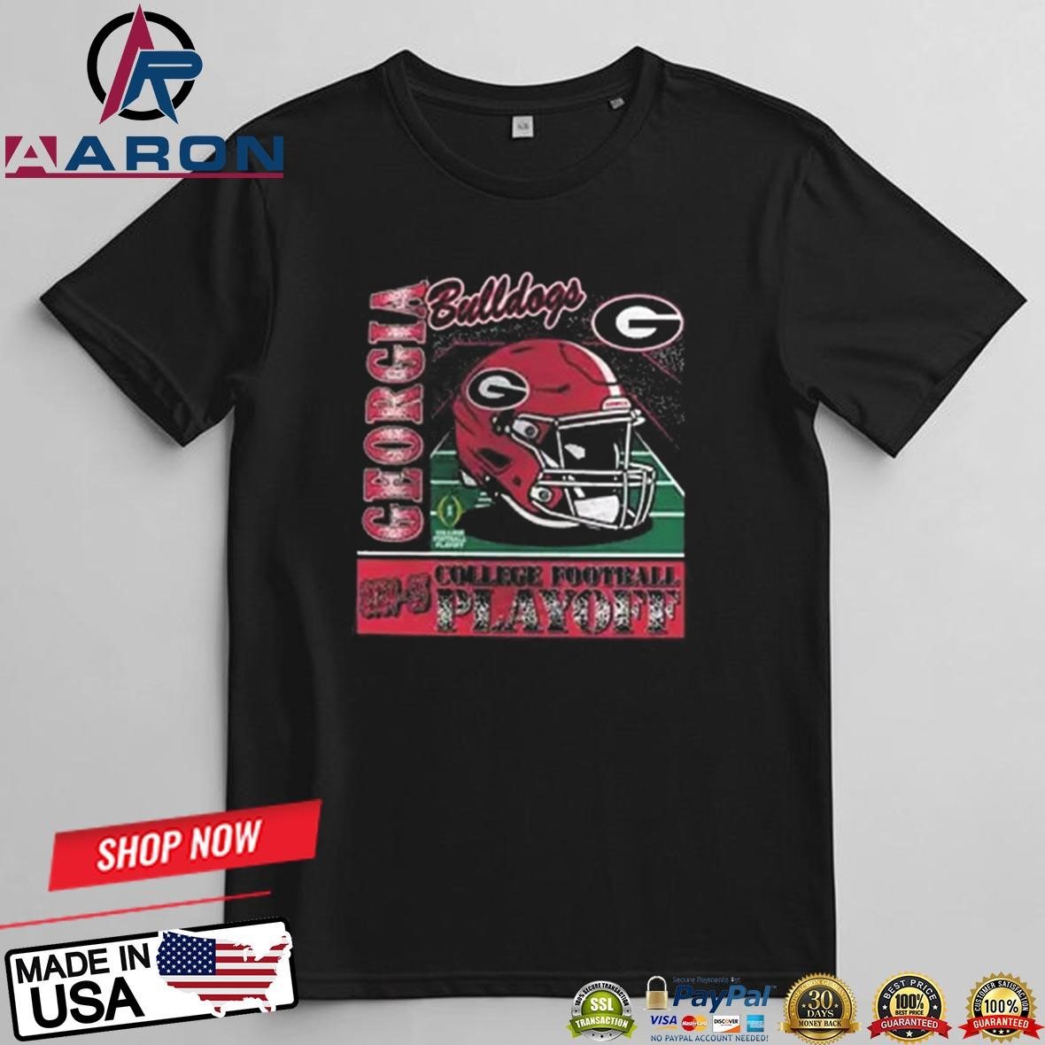 2024-25 College Football Playoff Helmet Georgia Bulldogs NCAA Division Helmet T-Shirts