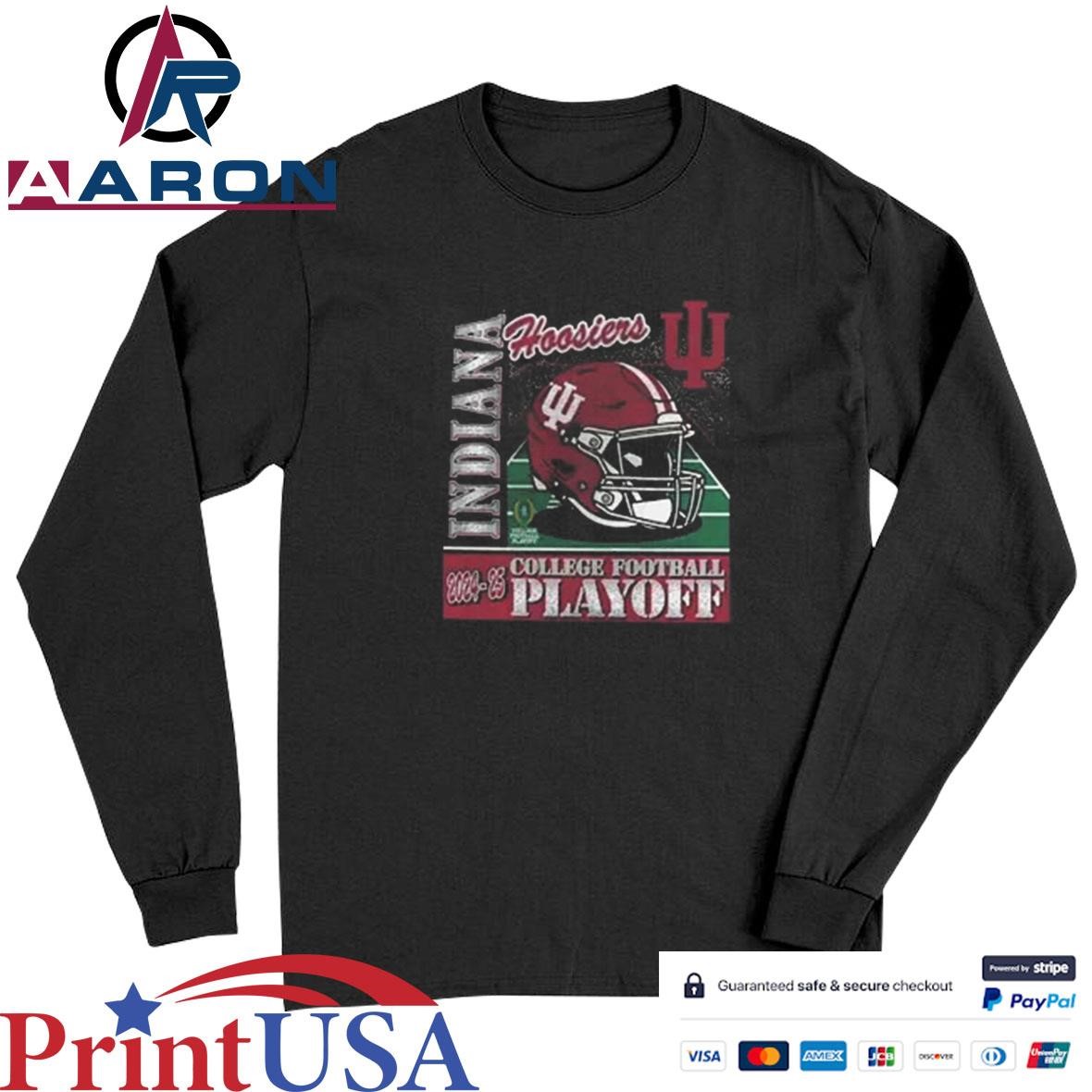 2024-25 College Football Playoff Helmet Indiana Hoosiers NCAA Division Helmet T-Shirts Long Sleeve