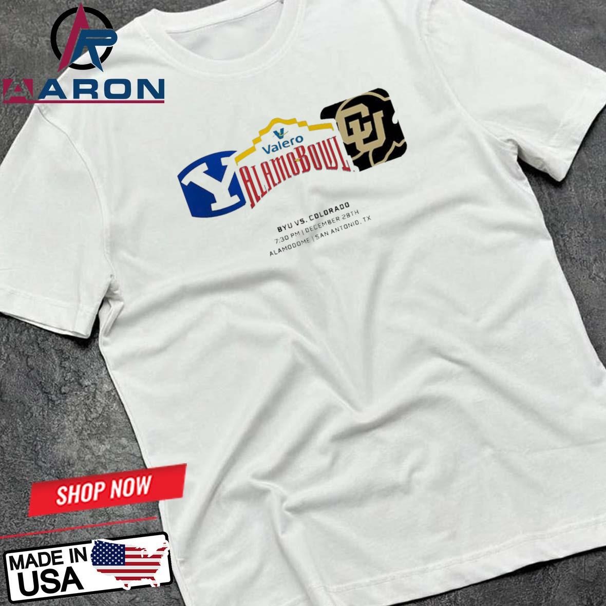 Alamo Bowl BYU Cougars Vs Colorado Buffaloes Matchup At Alamodome In San Antonio TX On December 28th 2024 NCAA T-Shirts