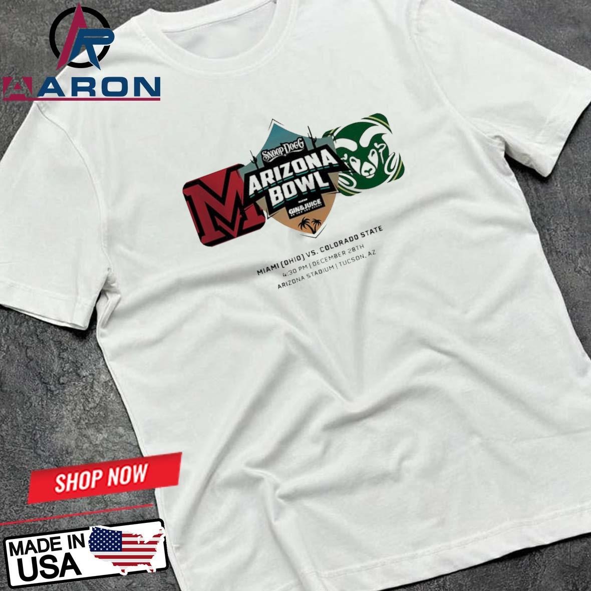 Arizona Bowl Miami Hurricanes Vs Colorado State Rams Matchup At Arizona Stadium In Tucson AZ on December 28th 2024 NCAA T-Shirts
