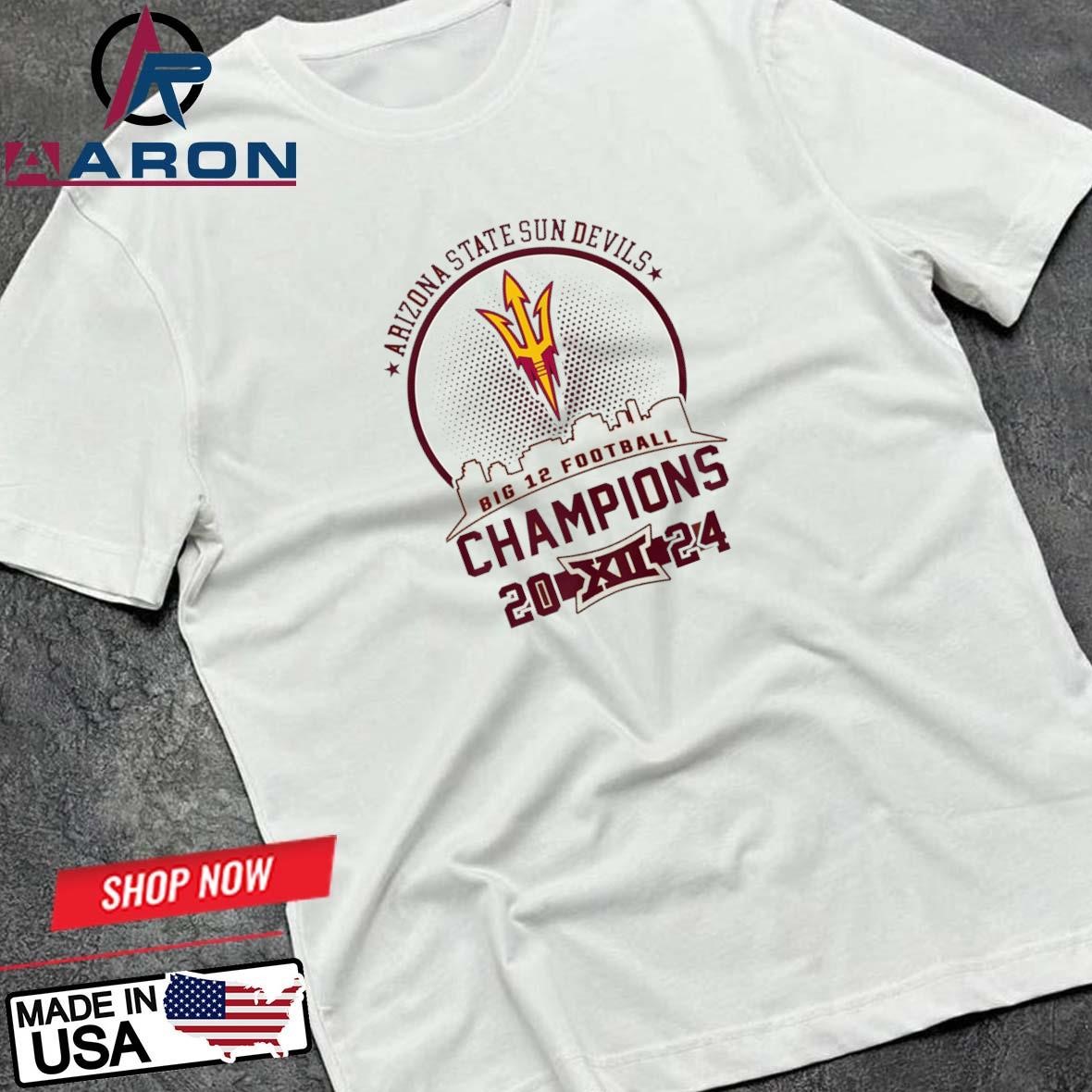Arizona State Sun Devils Big 12 Football Champions 2024 T-Shirts