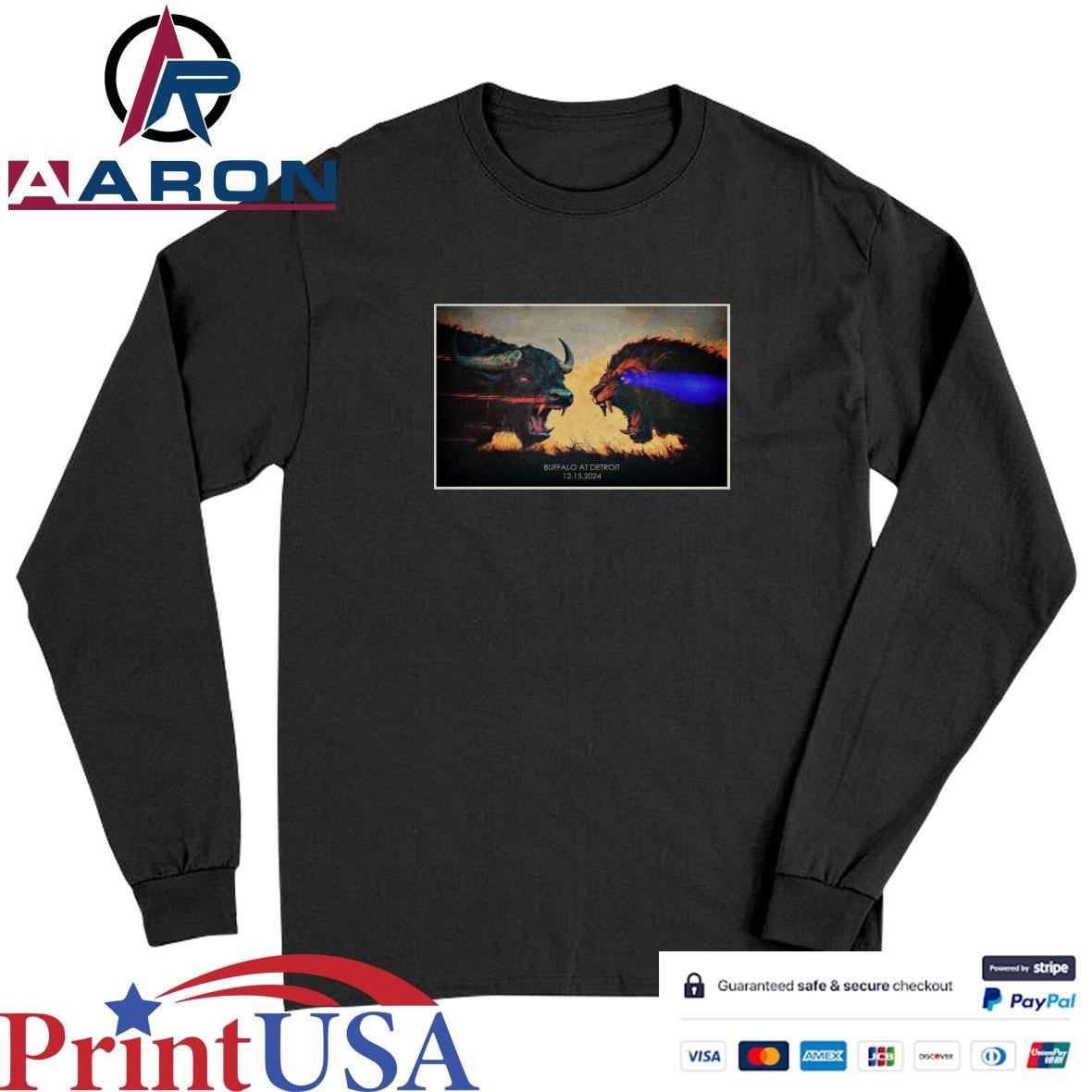 Buffalo Bills At Detroit 12-15-2024 Poster T-Shirts Long Sleeve