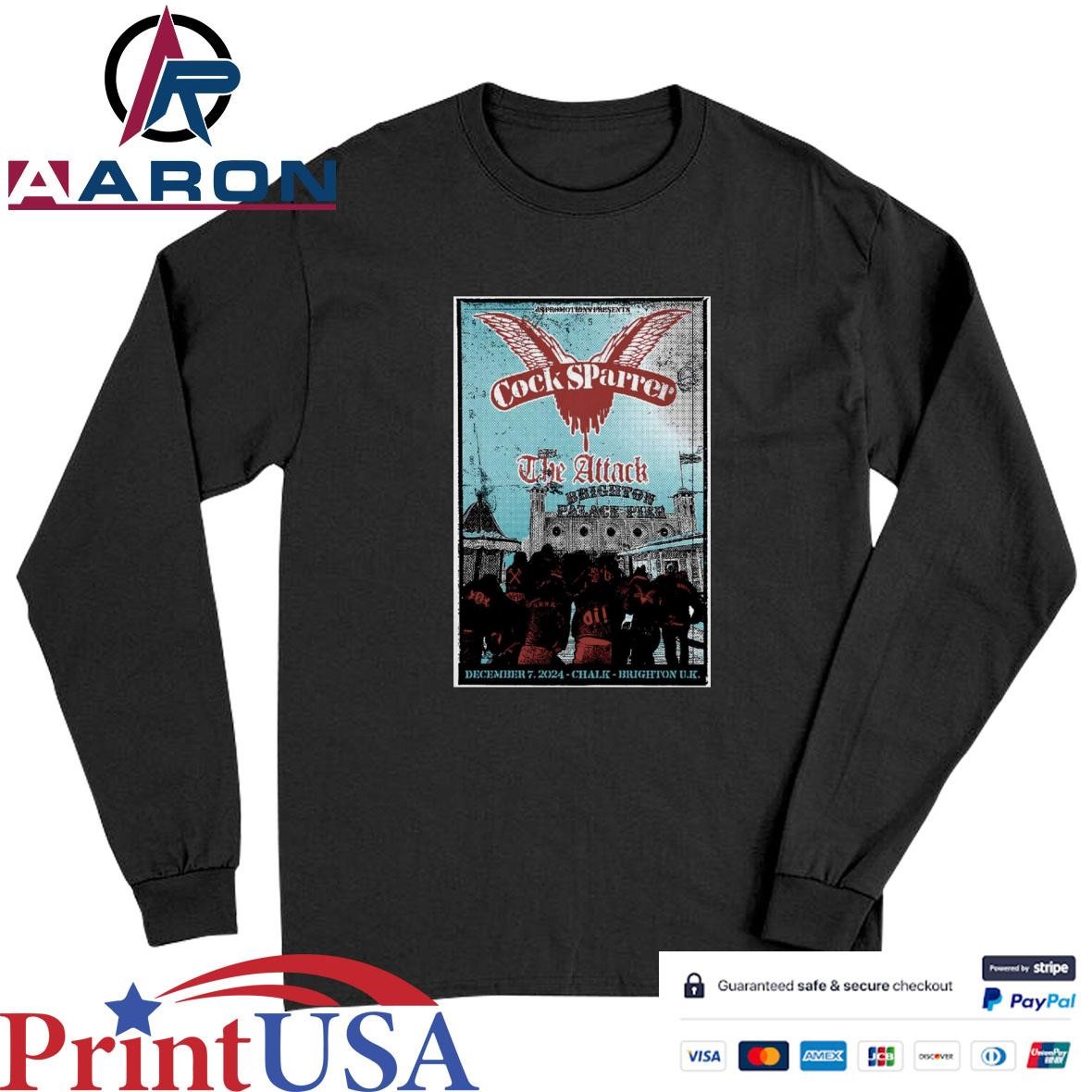 Cock Sparrer Show At Chalk In Brighton, ON Dec 7 2024 Tour Poster T-Shirts Long Sleeve