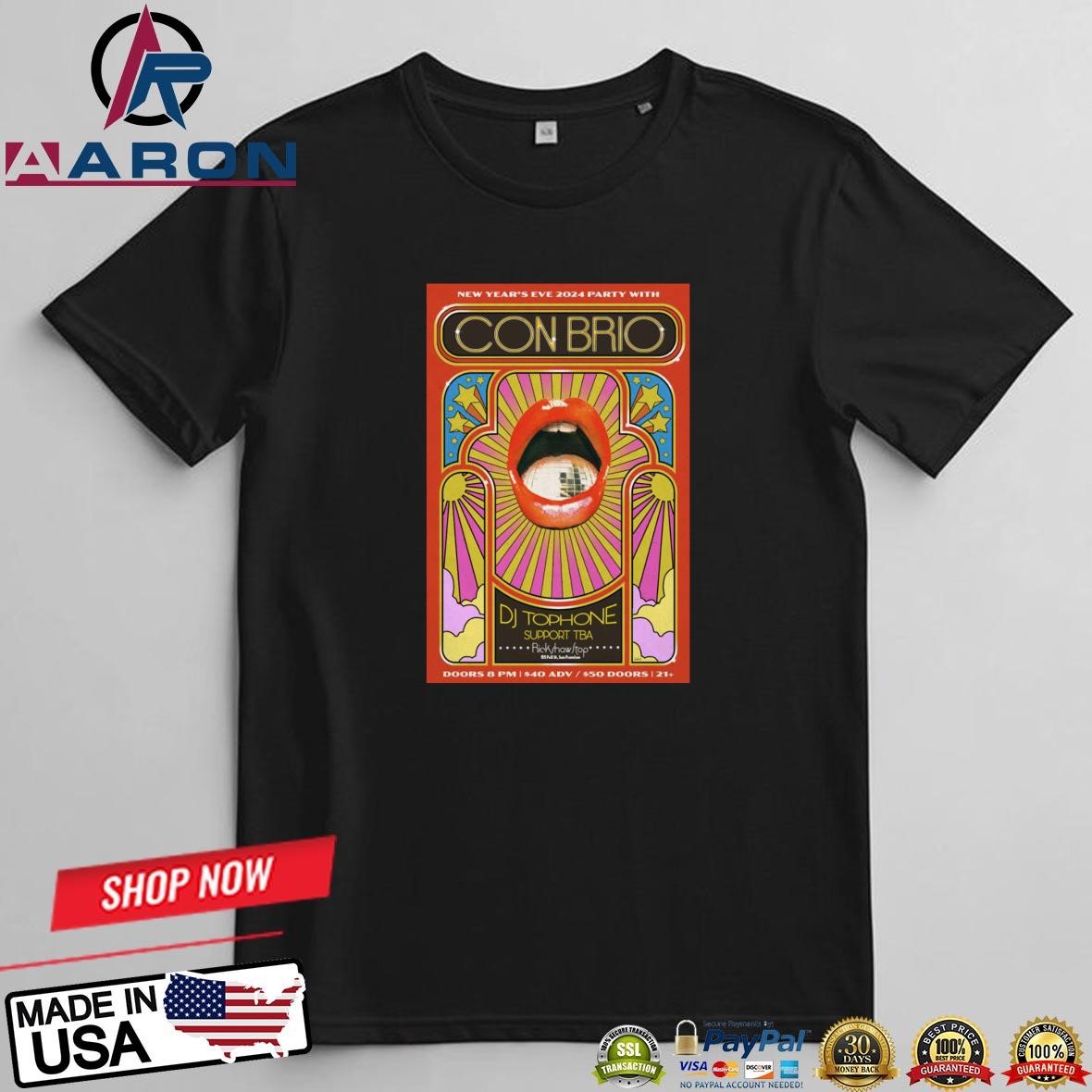 Con Brio At Rickshaw Stop In San Francisco, CA On Dec 31 2024 Tour Poster T-Shirts