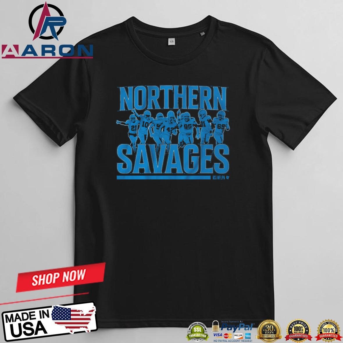 Detroit Lions Football Northern Savages T-Shirts