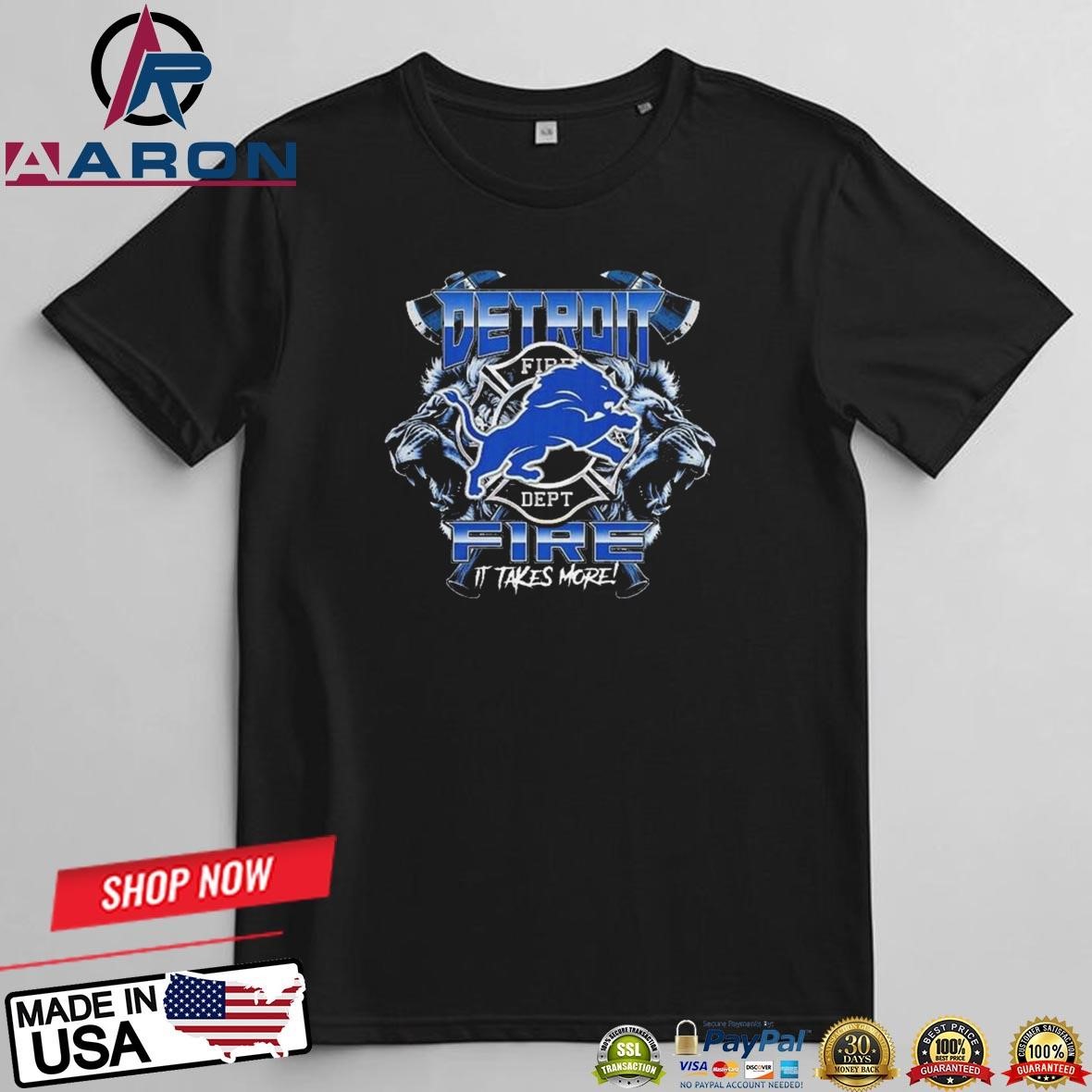 Detroit Lions x Firefighter Appreciation Day 2024-25 T-Shirts
