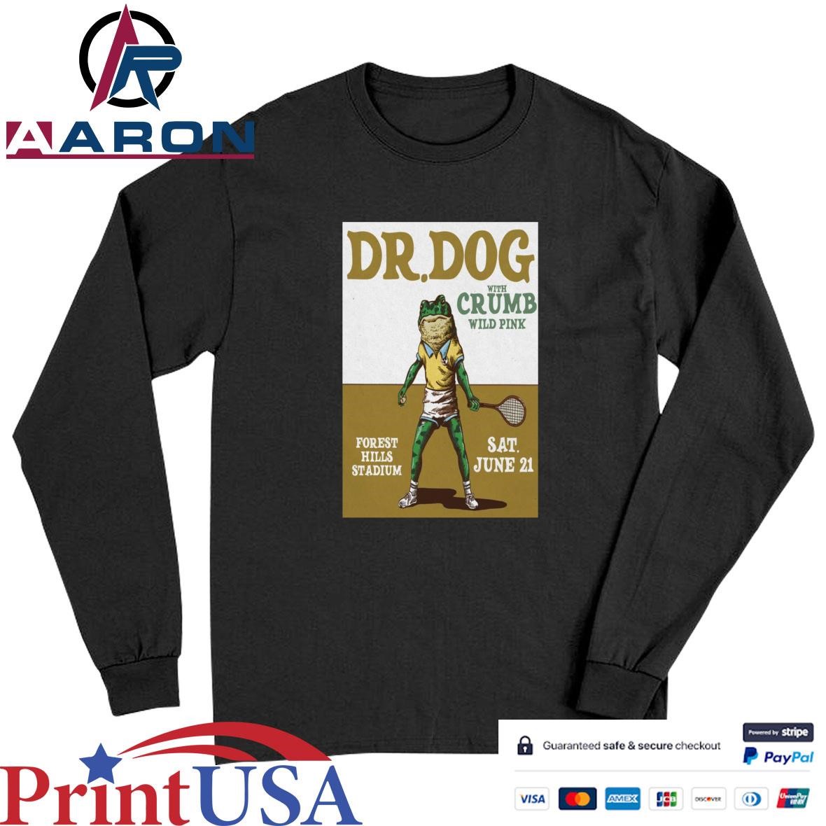 Dr. Dog With Crumb Wild Pink Forest Hills NY June 21 2025 Poster T-Shirts Long Sleeve