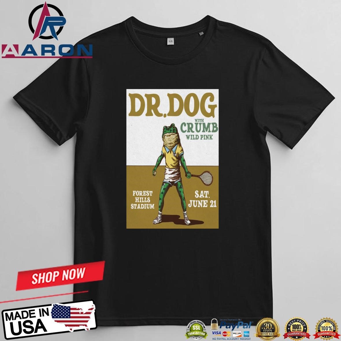 Dr. Dog With Crumb Wild Pink Forest Hills NY June 21 2025 Poster T-Shirts