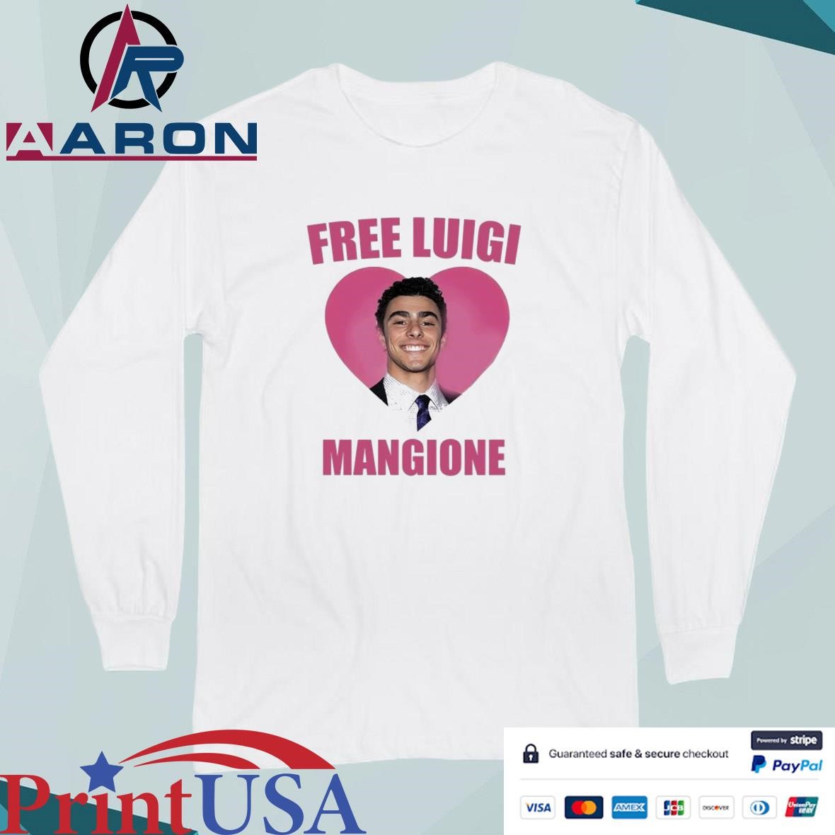 Free Luigi Mangione 2024 T-Shirts Long Sleeve