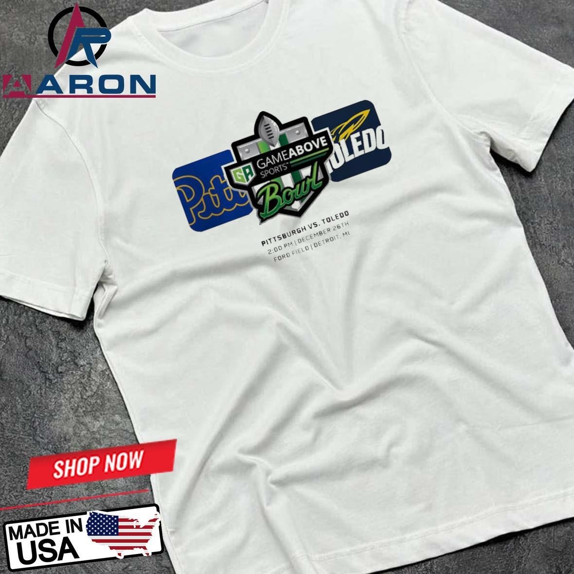 GameAbove Sports Bowl Pittsburgh Panthers Vs Toledo Rockets Matchup At Ford Field In Detroit MI On December 26th 2024 NCAA T-Shirts