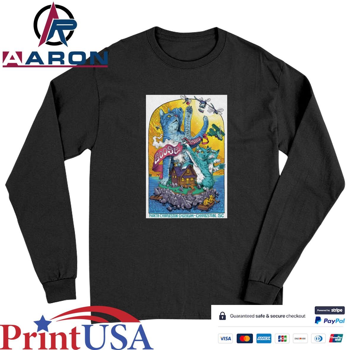 Goose North Charleston Coliseum Charleston, SC Dec 13-14 2024 Tour Poster T-Shirts Long Sleeve