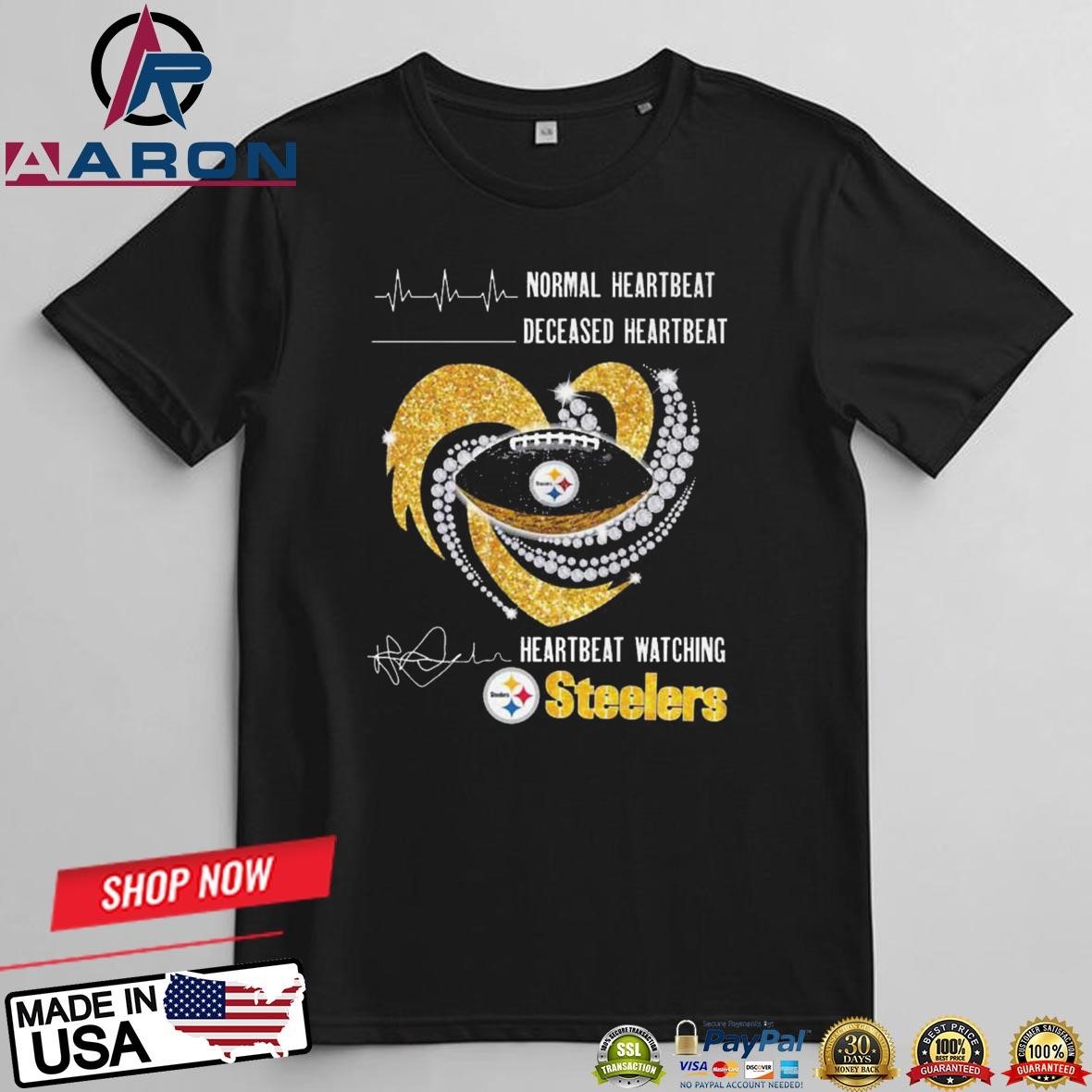 Heartbeat Watching Pittsburgh Steelers 2025 T-Shirts