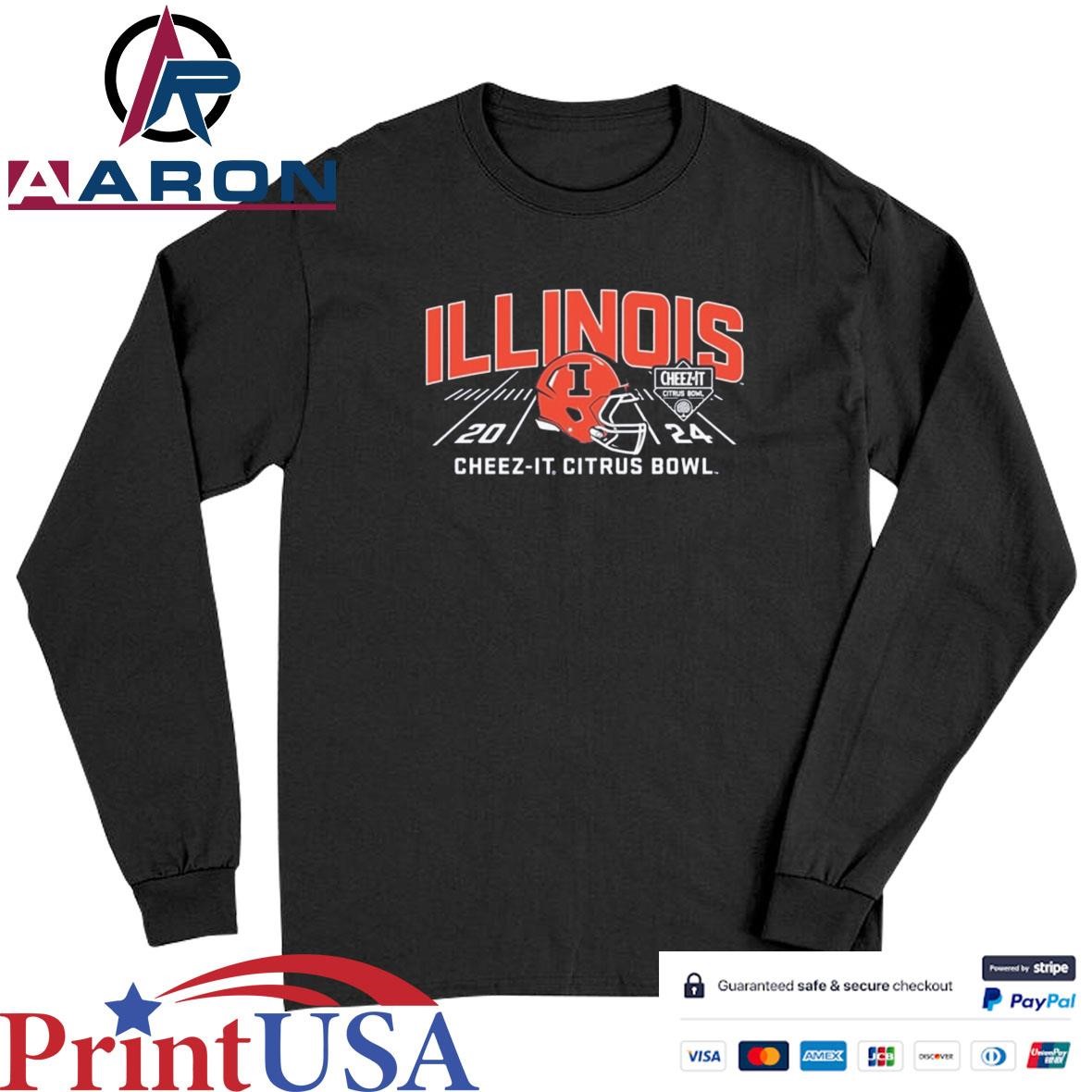 Illinois Fighting Illini 2024 Citrus Bowl Bound Helmet T-Shirts Long Sleeve