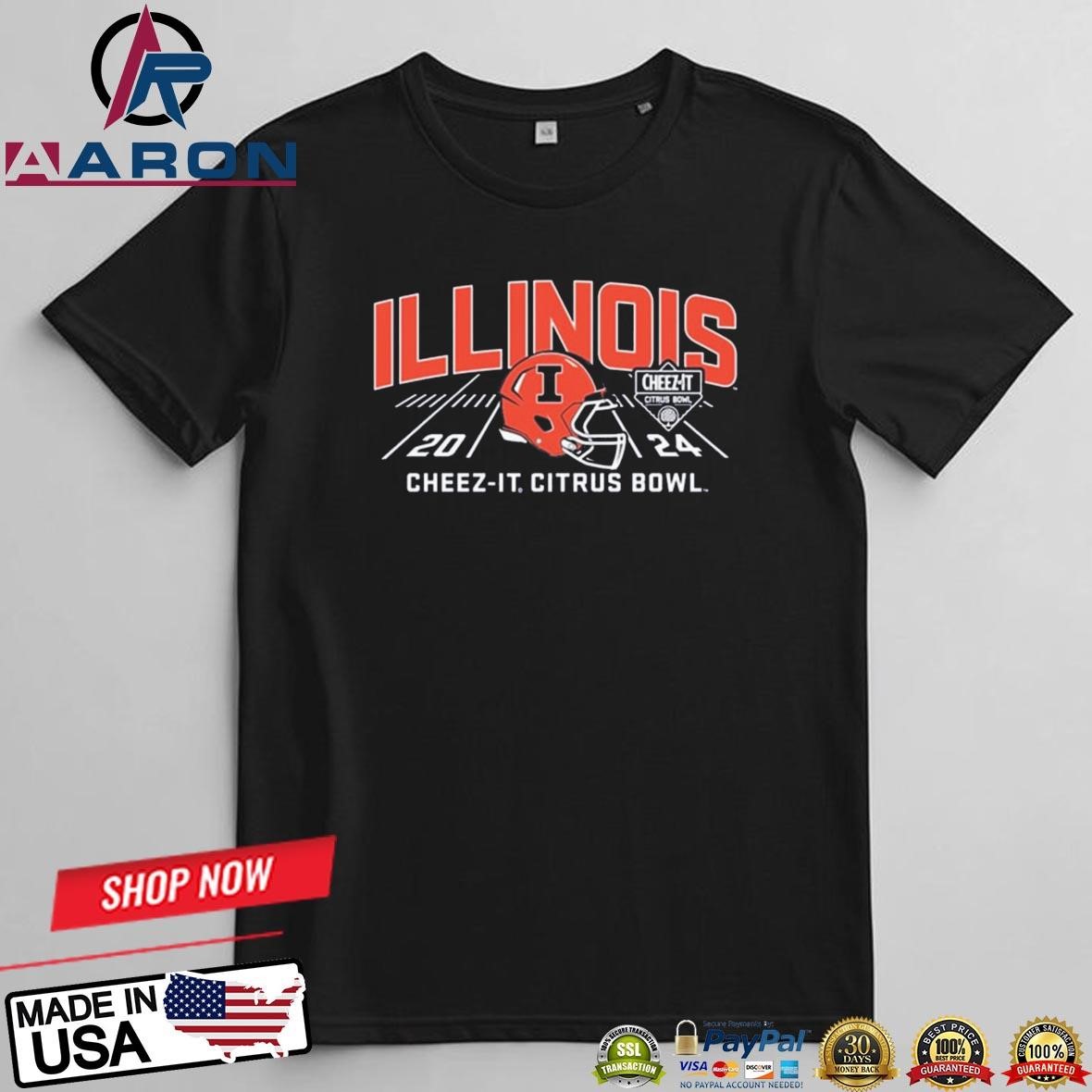 Illinois Fighting Illini 2024 Citrus Bowl Bound Helmet T-Shirts