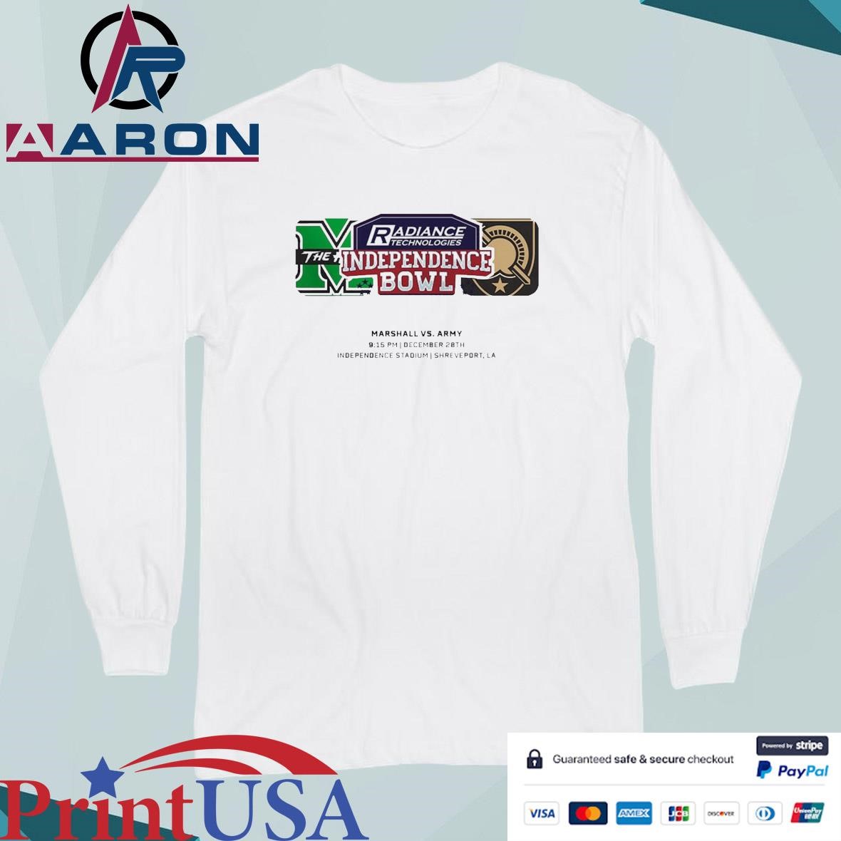Independence Bowl Marshall Thundering Herd Vs Army Black Knights Matchup At Independence Stadium In Shreveport LA On December 28th 2024 NCAA T-Shirts Long Sleeve