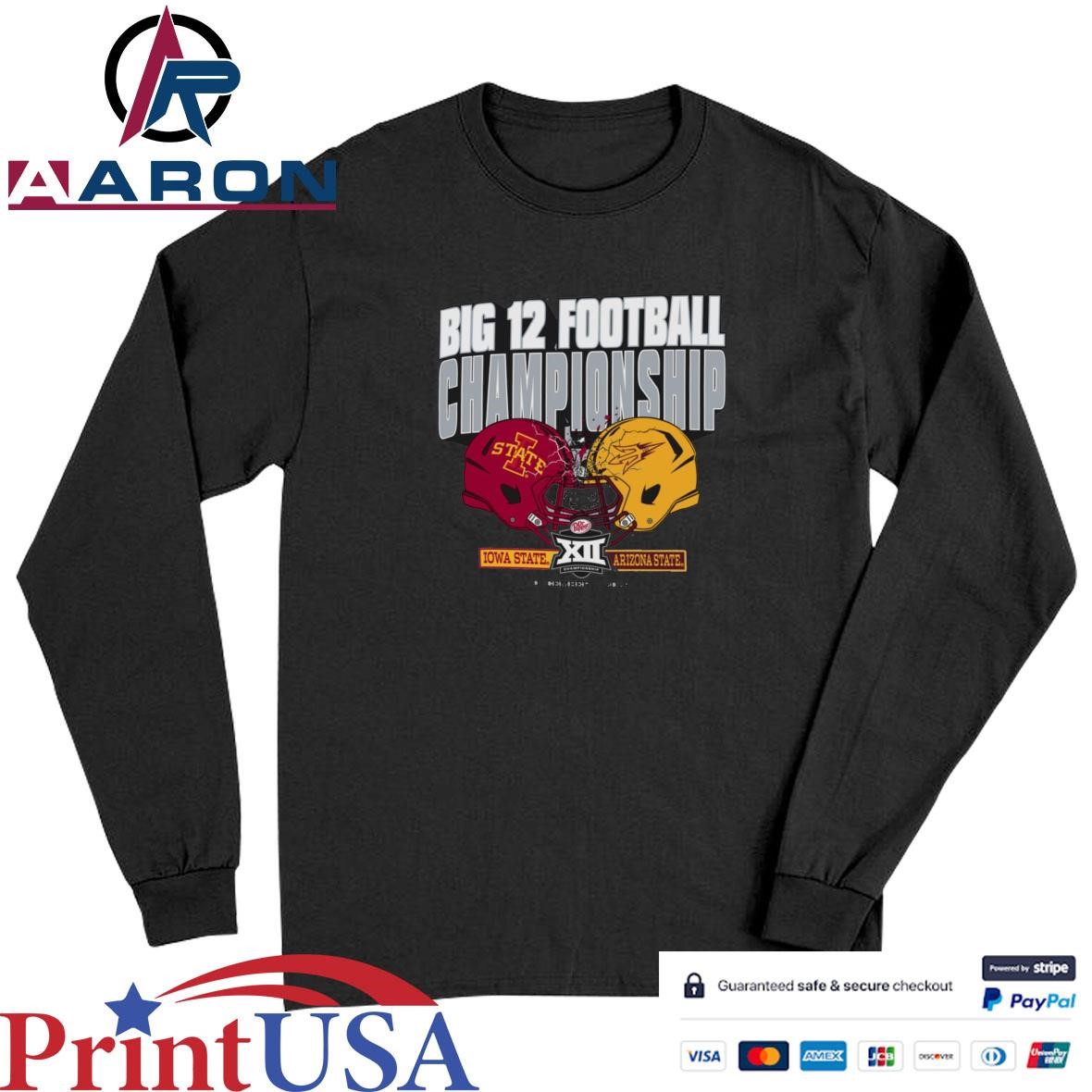 Iowa State Cyclones Vs Arizona State Sun Devils Big 12 Football Championship December 7, 2024 T-Shirts Long Sleeve