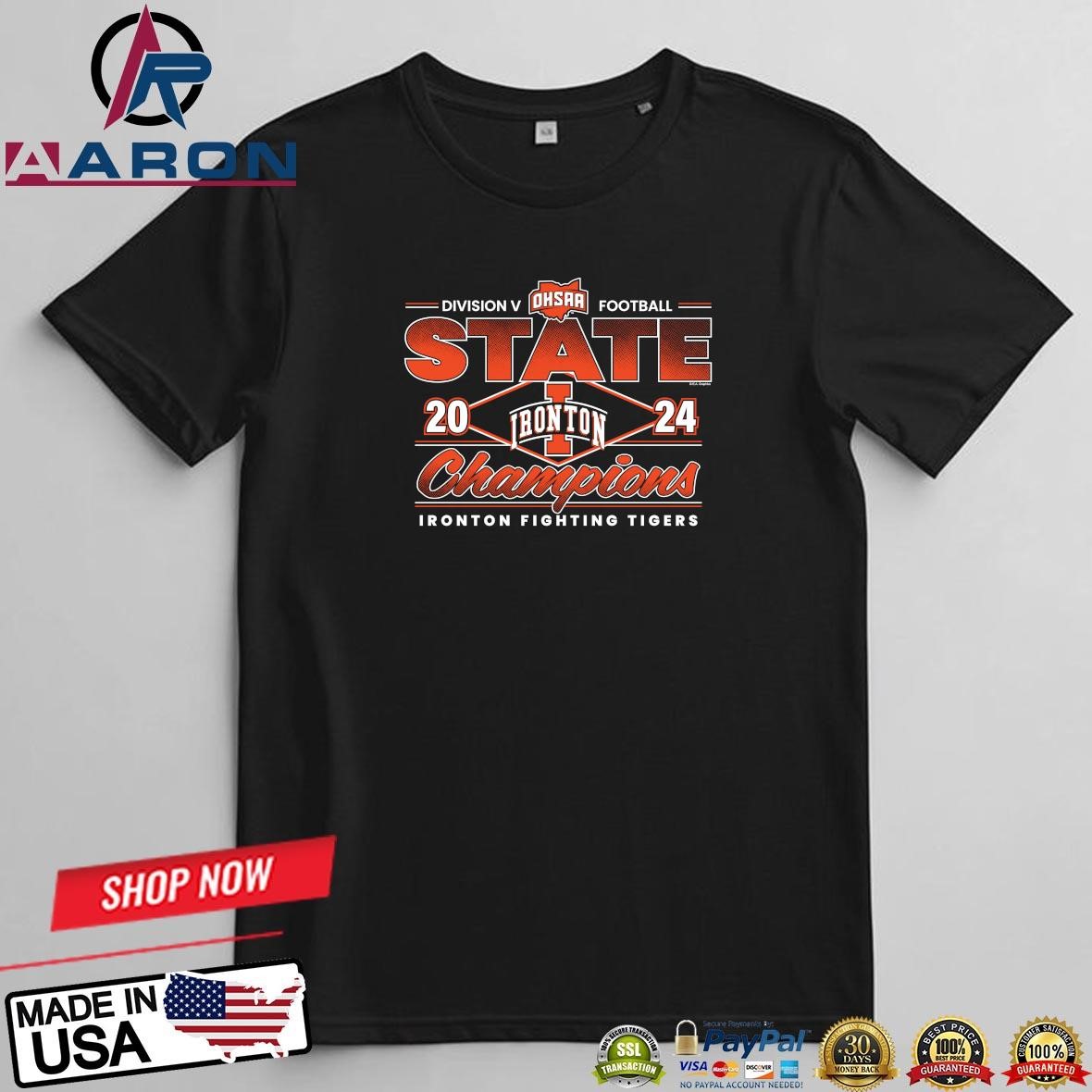 Ironton Fighting Tigers 2024 OHSAA Football Division V State Champions T-Shirts