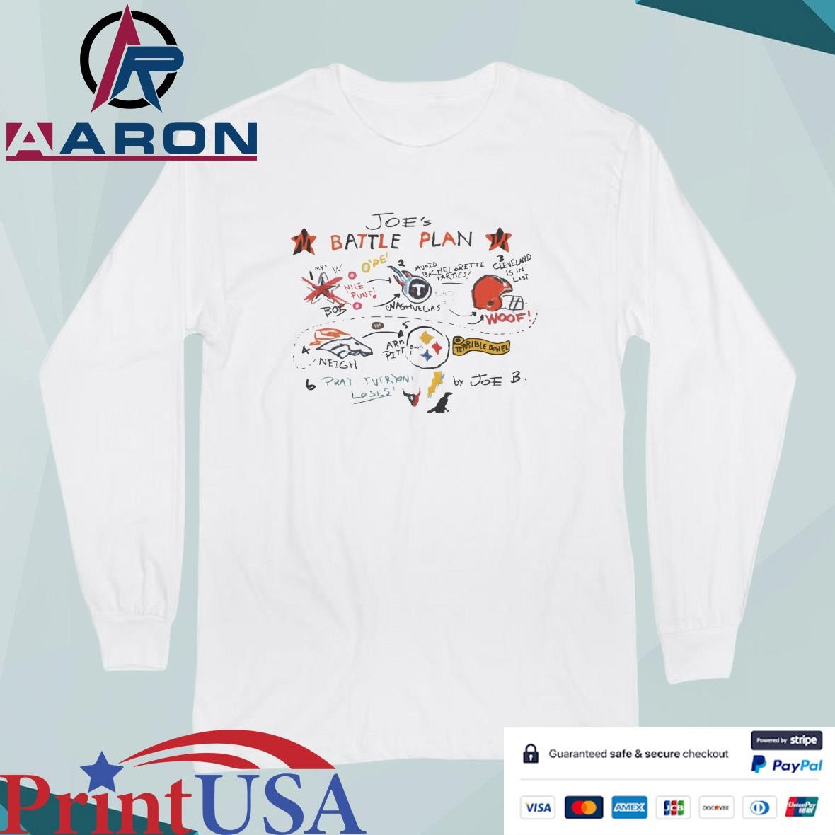 Joe Burrow Battle Plan T-Shirts Long Sleeve