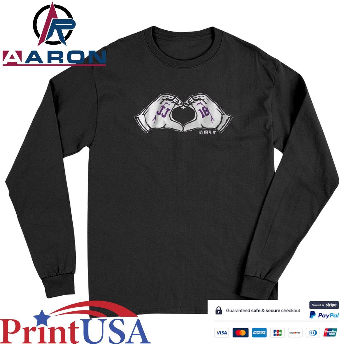 Justin Jefferson Heart Hands T-Shirts Long Sleeve