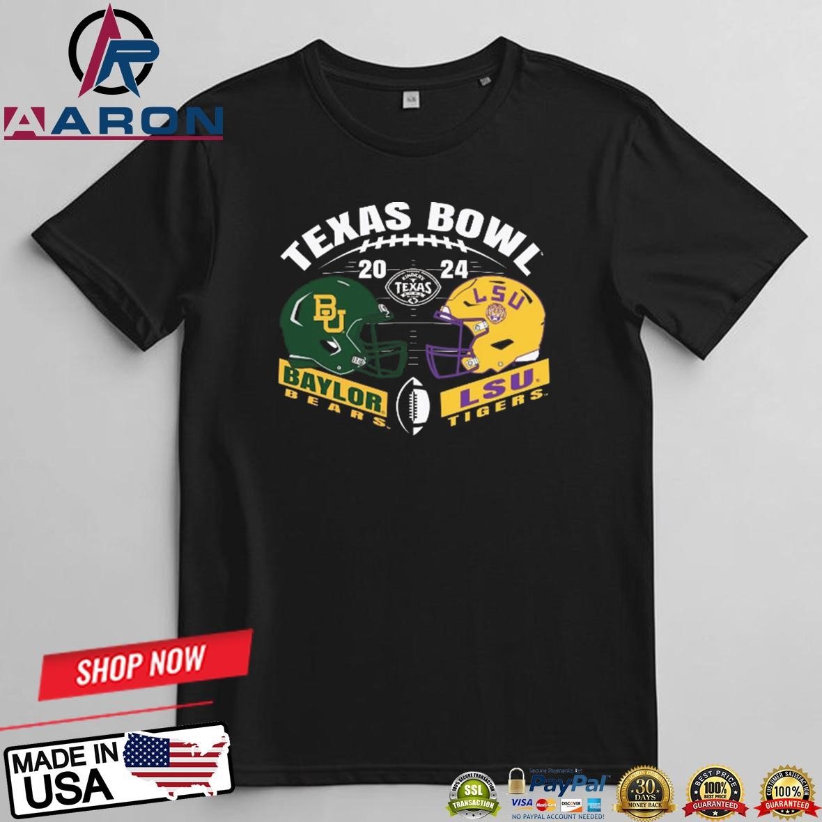 LSU Tigers Vs Baylor Bears 2024 Texas Bowl Head To Head T-Shirts