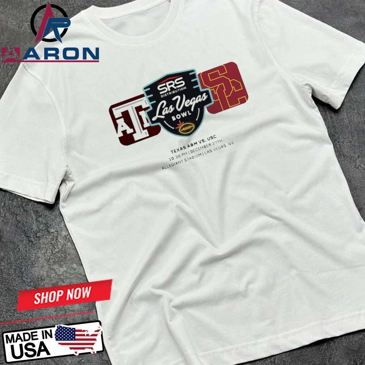 Las Vegas Bowl Texas AM Aggies Vs USC Trojans Matchup At Allegiant Stadium In Las Vegas NV On December 27th 2024 NCAA T-Shirts