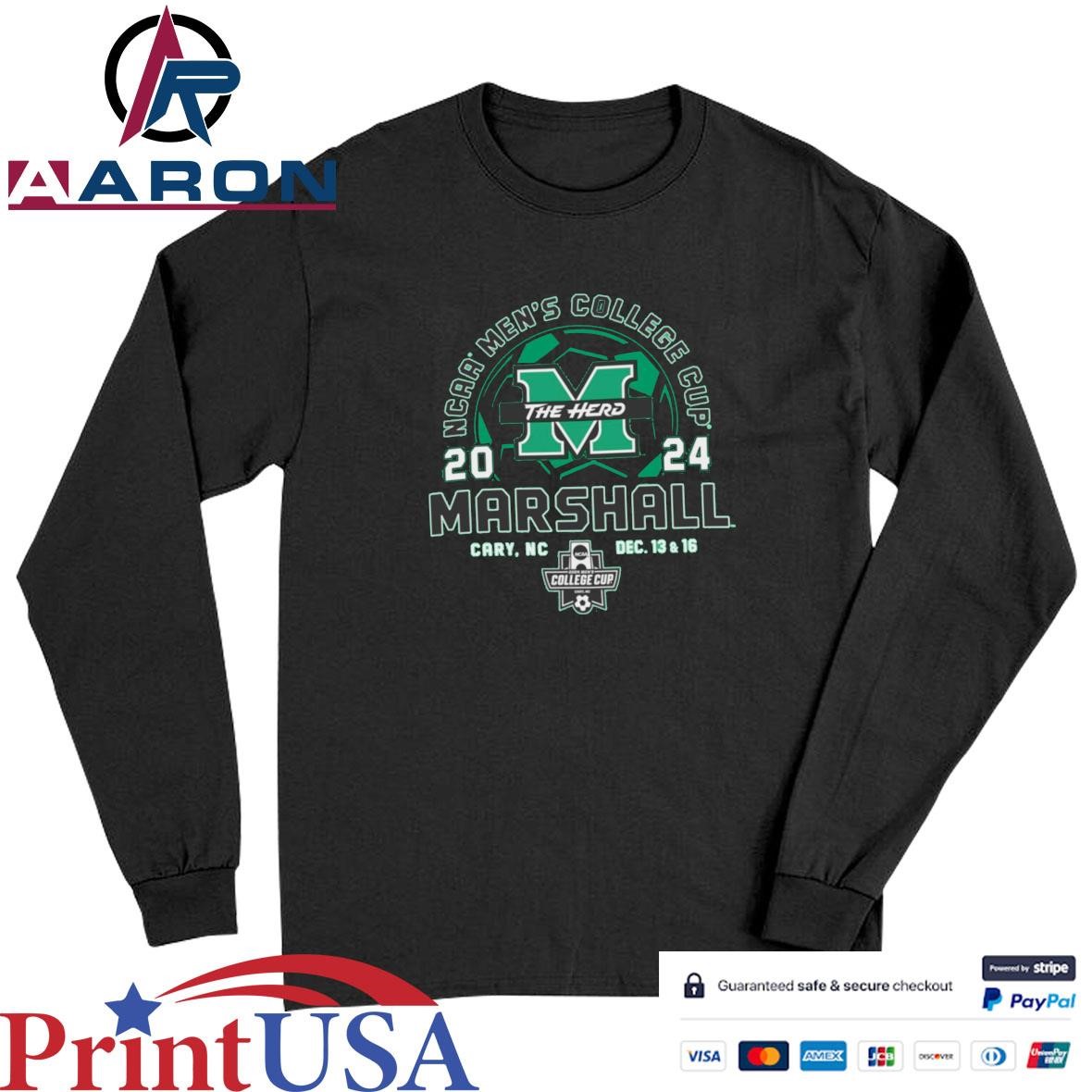 Marshall Thundering Herd 2024 NCAA Men's College Cup T-Shirts Long Sleeve