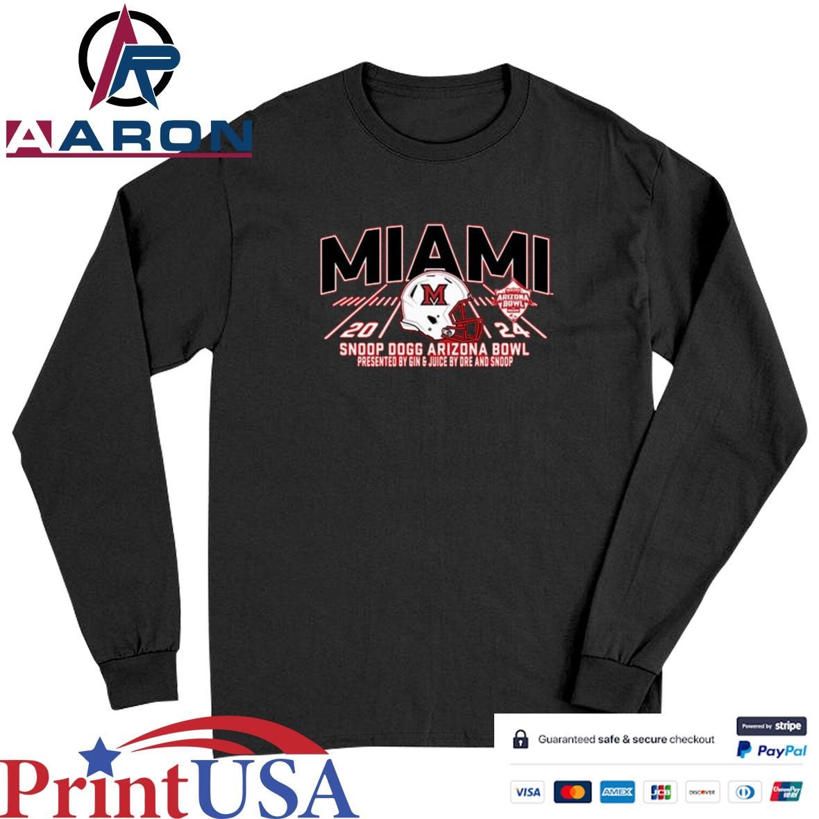 Miami RedHawks 2024 Arizona Bowl Bound Helmet T-Shirts Long Sleeve