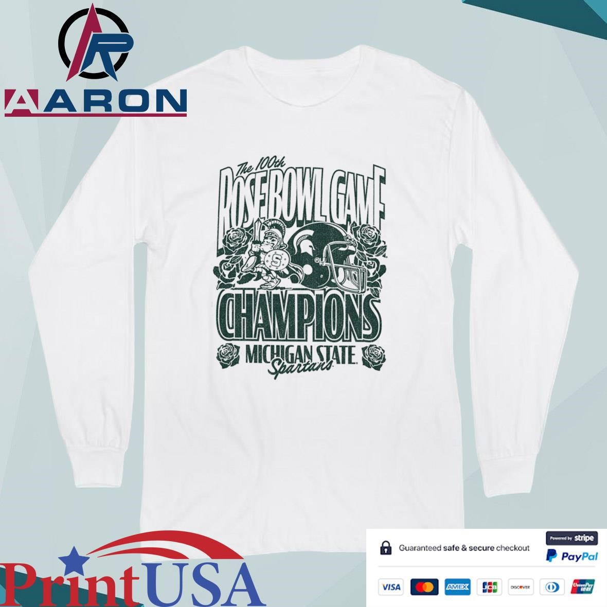 Michigan State Spartans 2014 Rose Bowl - 100th Anniversary T-Shirts Long Sleeve