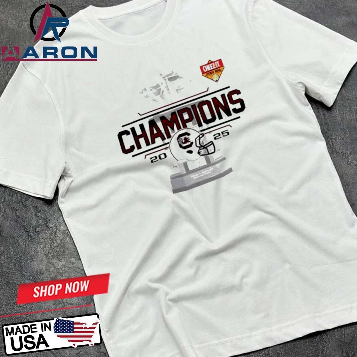 Official 2024 Cheez-It Citrus Bowl South Carolina Gamecocks Football Champions T-Shirts