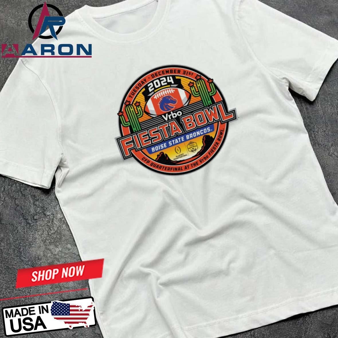 Official Boise State Broncos 2024 CFP Vrbo Fiesta Bowl Penn State Desert Dynasty T-Shirts