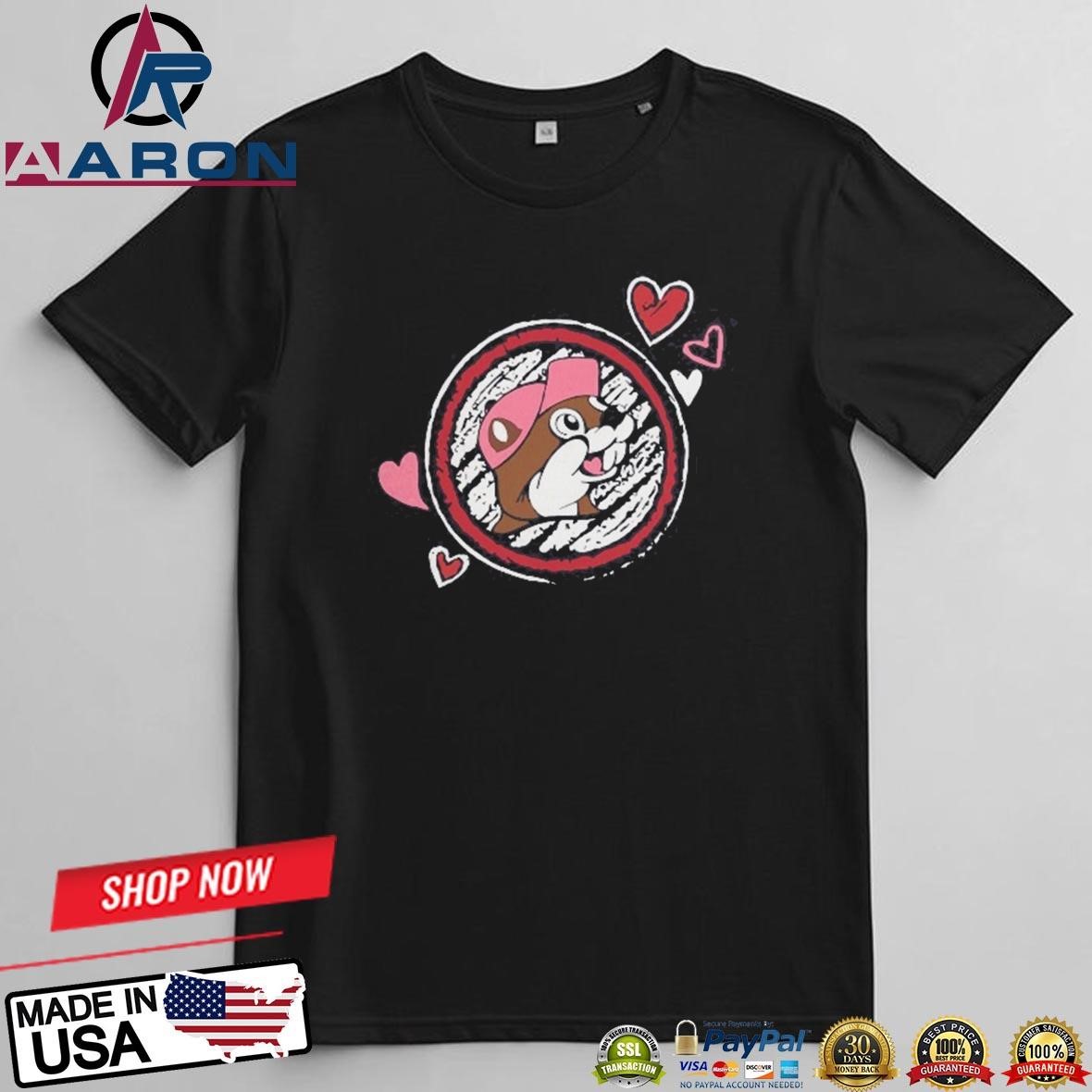 Official Buc-ee's Love Is In The Air Valentine's T-Shirts