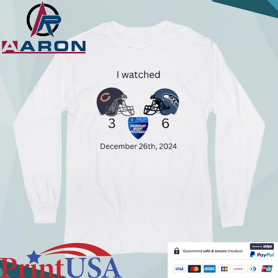 Official I Watched Thursday Night Football December 26Th 2024 T-Shirts Long Sleeve