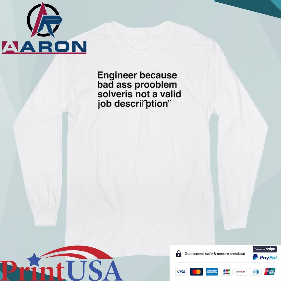 Official John Wick Wearing Engineer Because Bad Ass Prooblem Solveris Not A Valid Job Description T-Shirts Long Sleeve