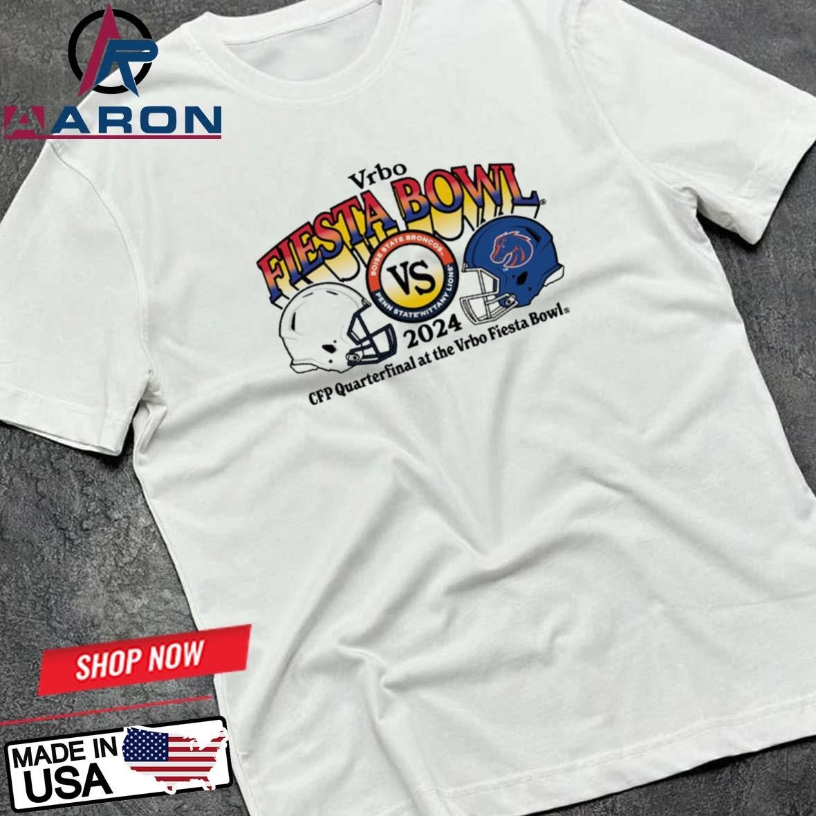 Official Penn State Nittany Lions Vs Boise State Broncos 2024 CFP Vrbo Fiesta Bowl Matchup Gradient T-Shirts