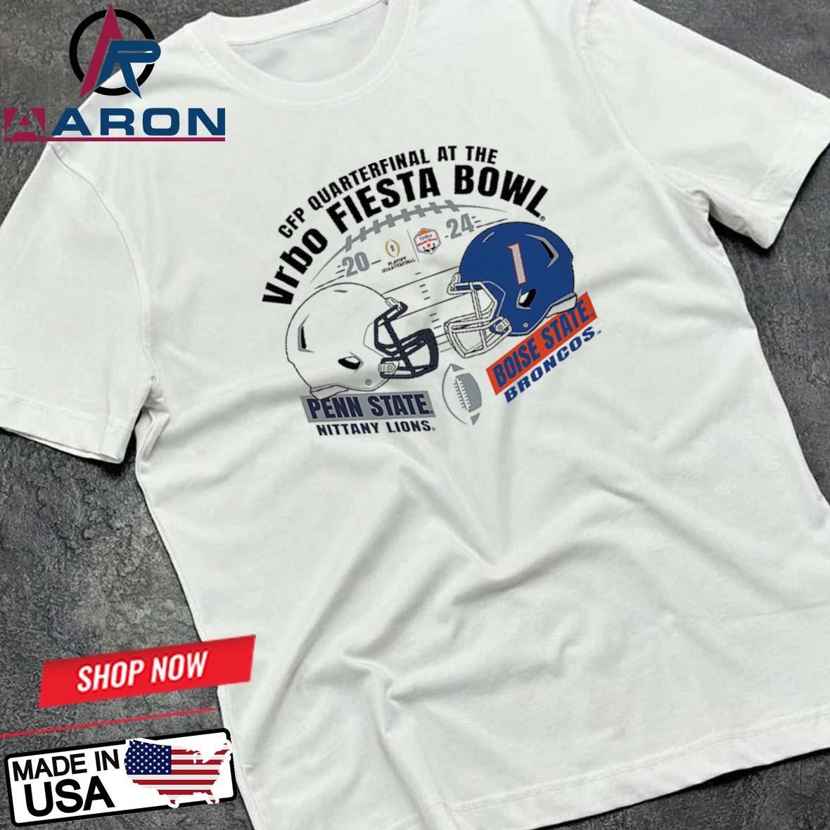 Official Penn State Nittany Lions Vs Boise State Broncos 2024 Vrbo Fiesta Bowl Dueling Helmet T-Shirts