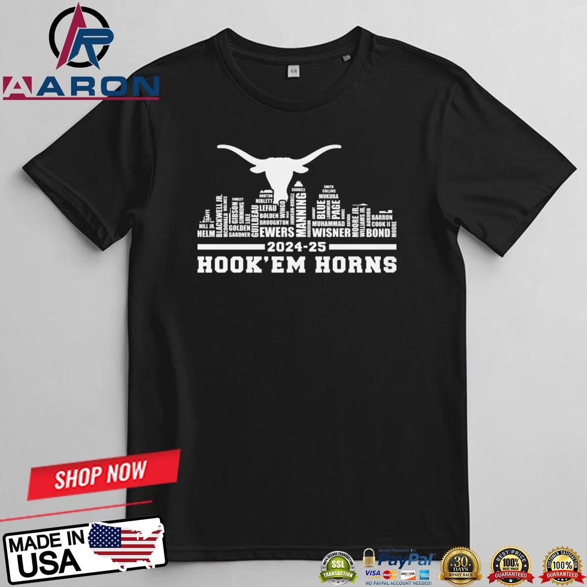 Official Texas Longhorns Hook ‘Em Horns 2024-2025 Ready To Win T-Shirts