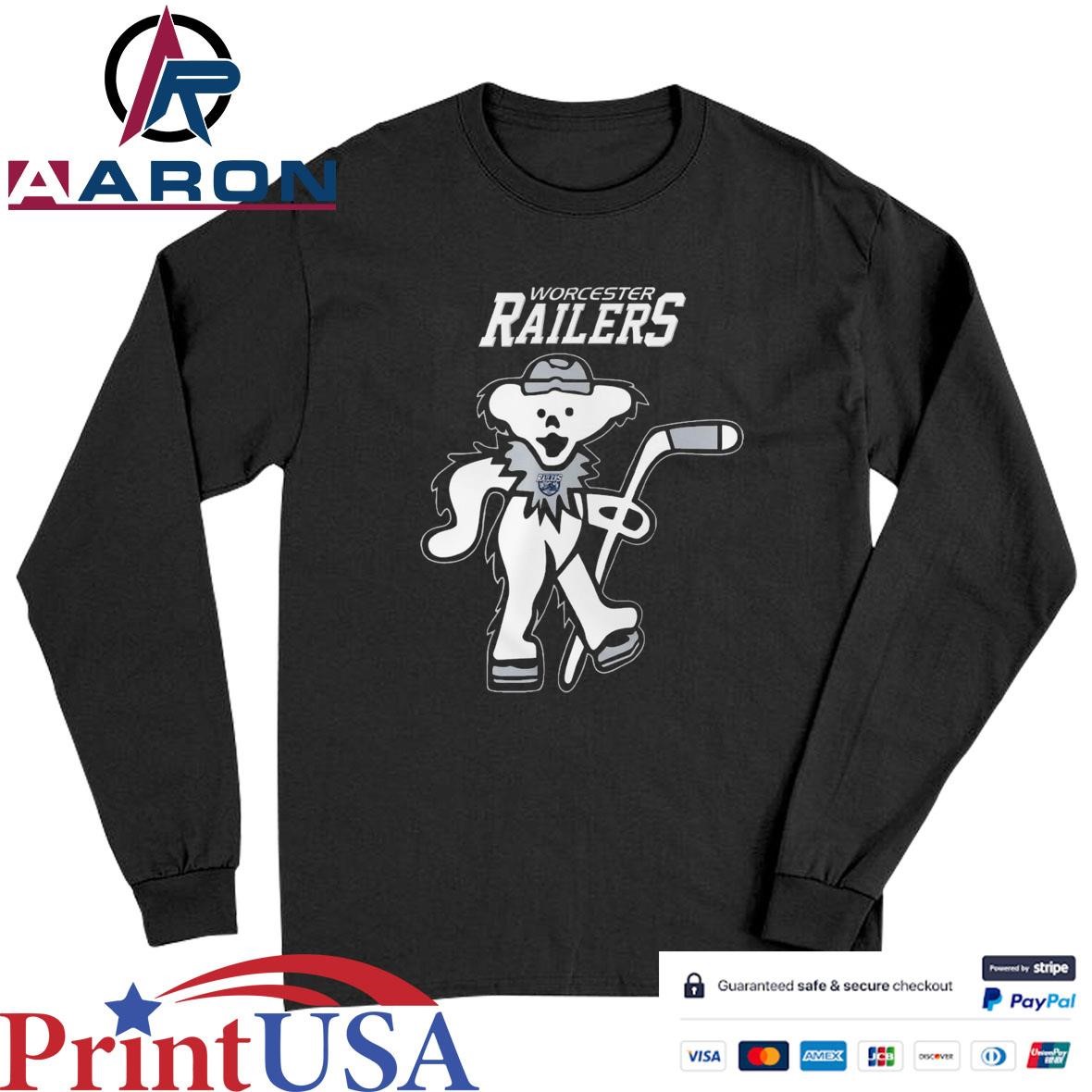 Official Worcester Railers 2025 Happy Time Grateful Dead Night T-Shirts Long Sleeve