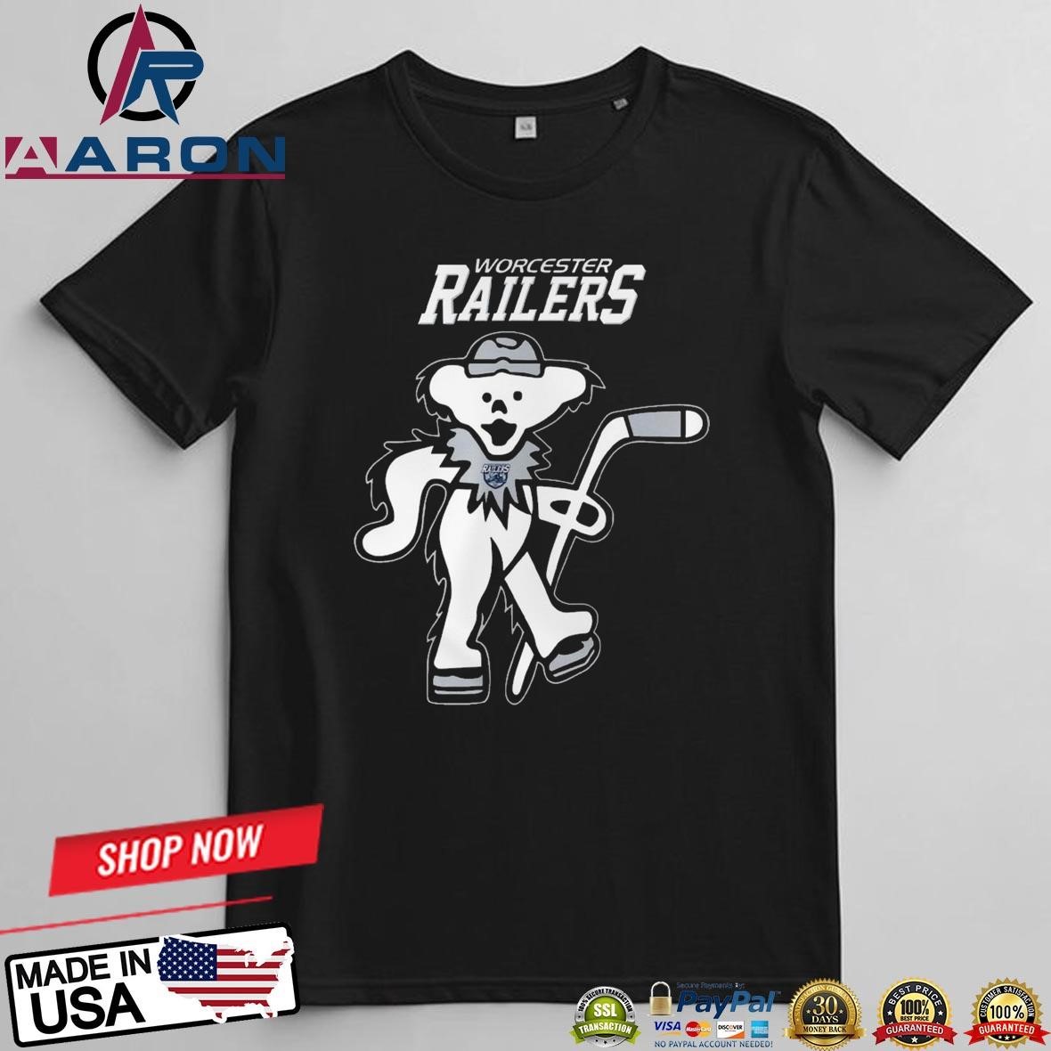 Official Worcester Railers 2025 Happy Time Grateful Dead Night T-Shirts