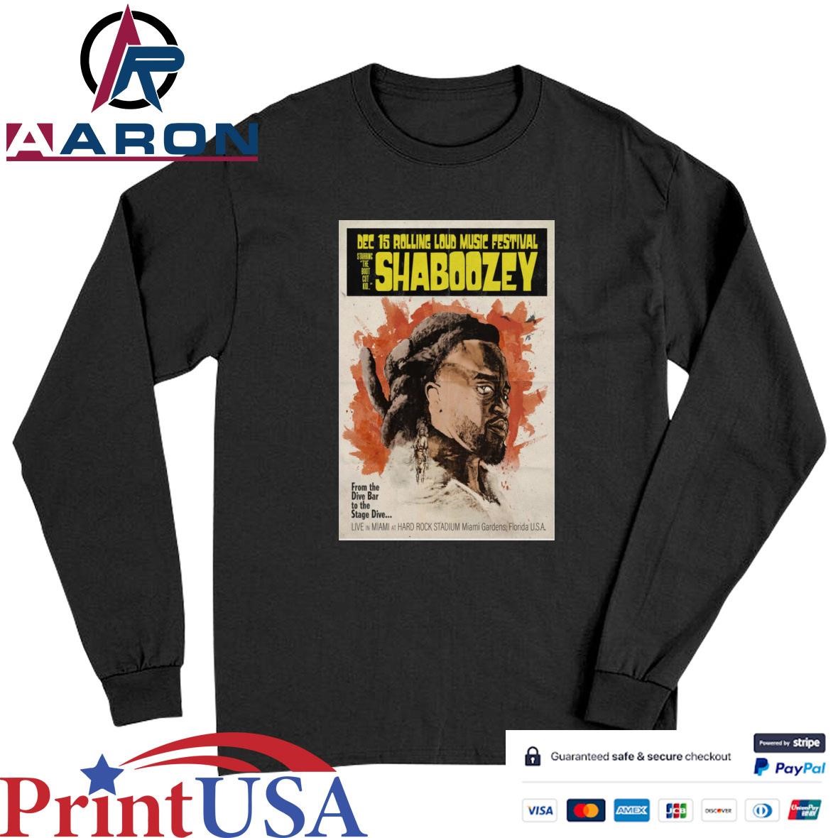 Show Shaboozey Dec 15 2025 Rolling Loud Music Festival Poster T-Shirts Long Sleeve