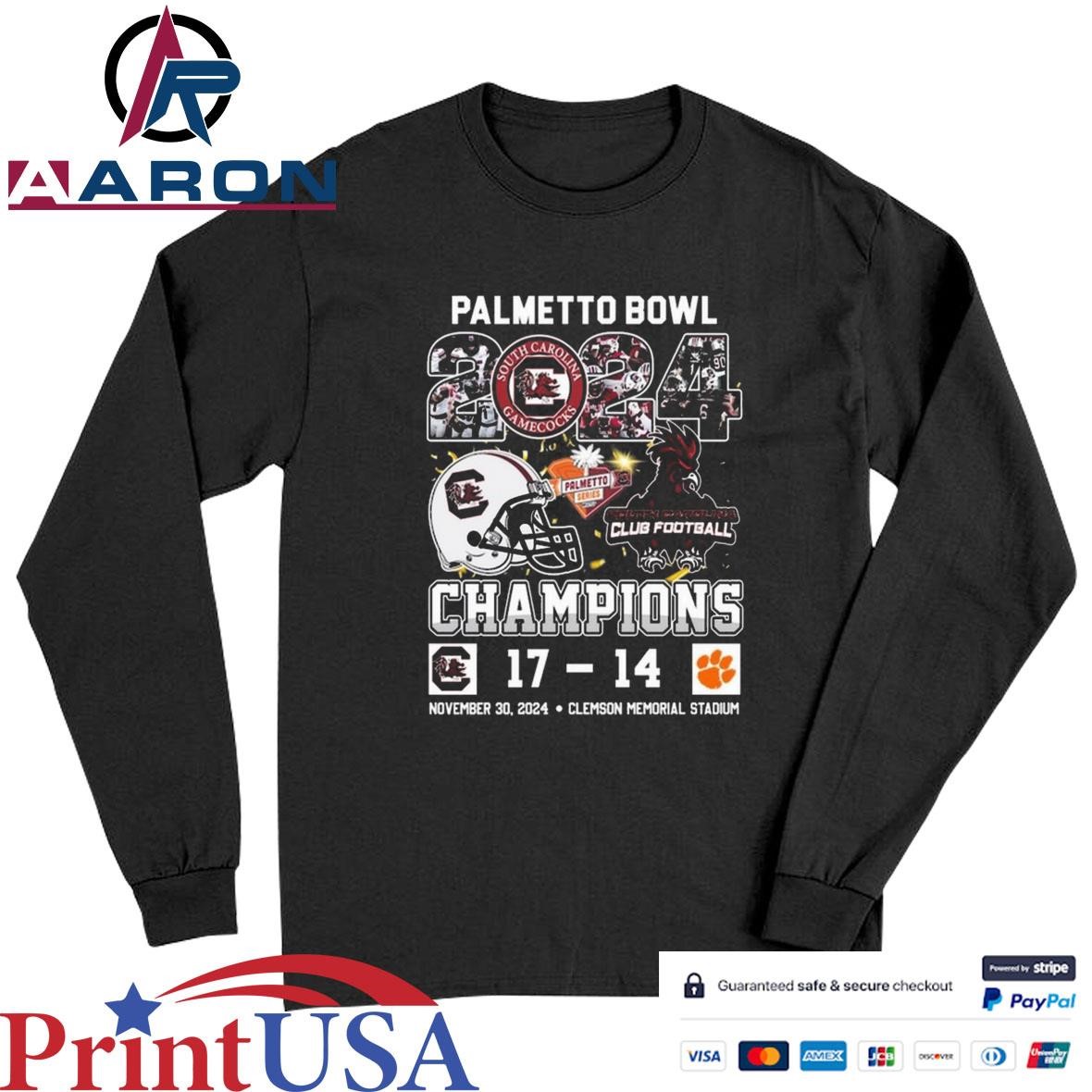 South Carolina Gamecocks Palmetto Bowl 2024 Champions Beat Clemson T-Shirts Long Sleeve