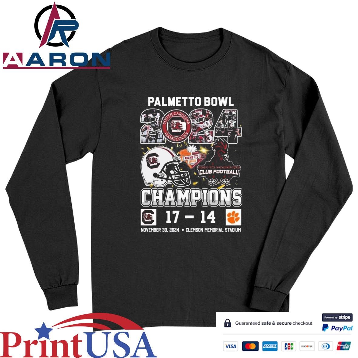 South Carolina Gamecocks Palmetto Bowl 2024 Champions T-Shirts Long Sleeve